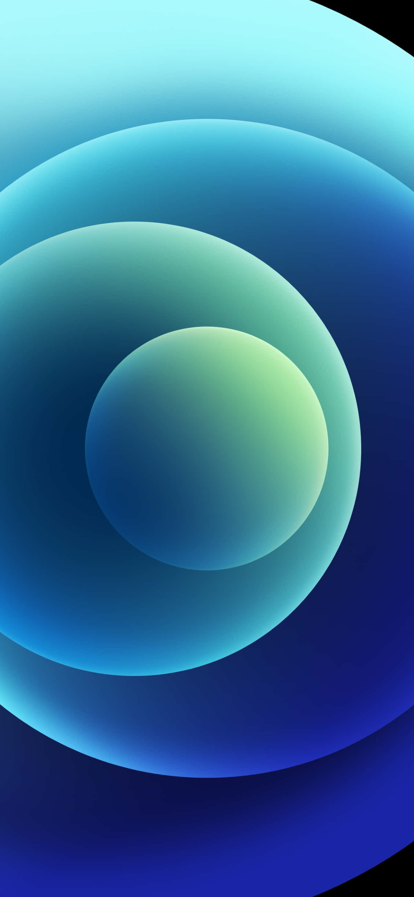Cyan og blå cirkler standard telefon Wallpapers