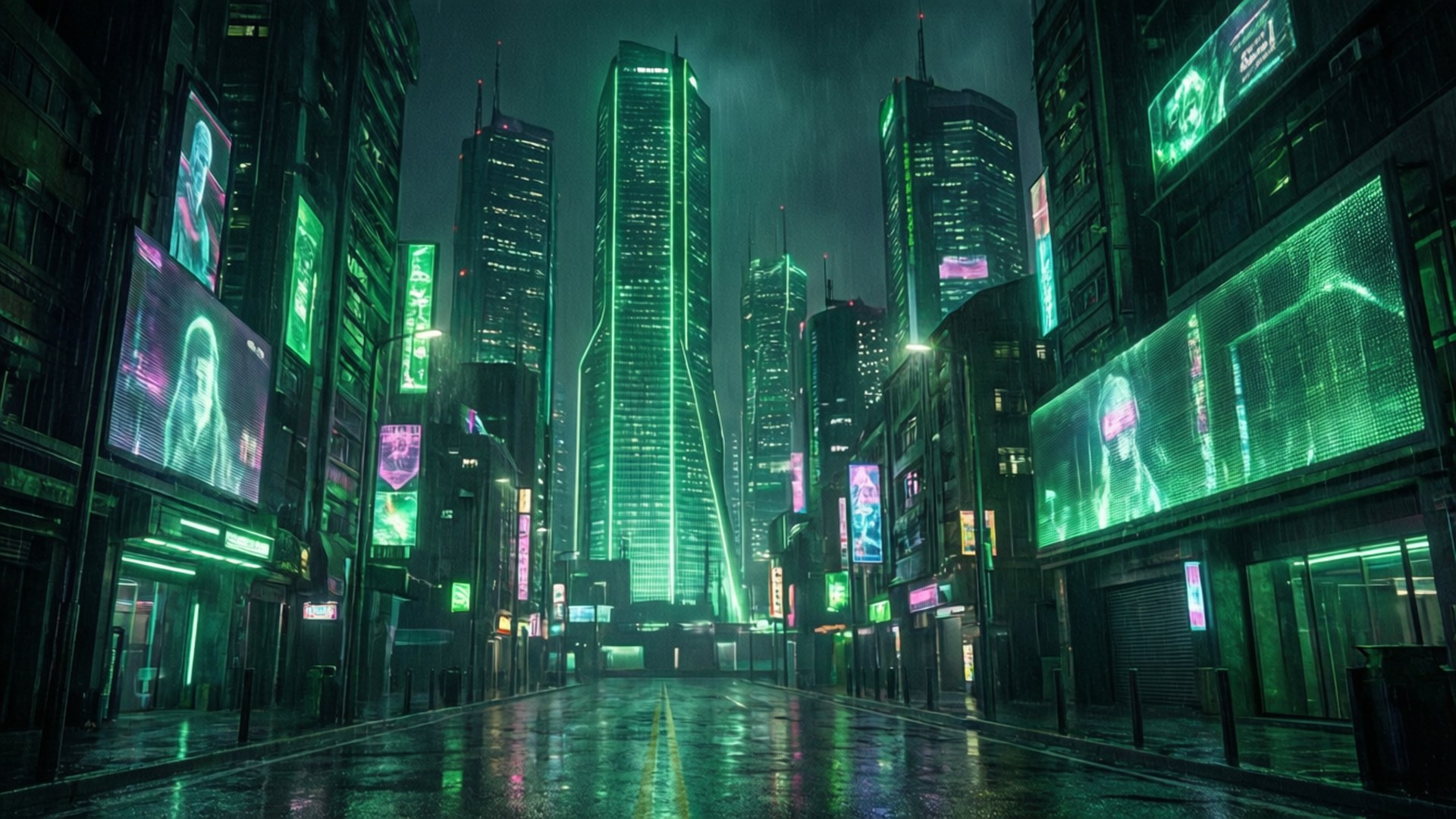 Cyberpunk Grøn Wallpapers
