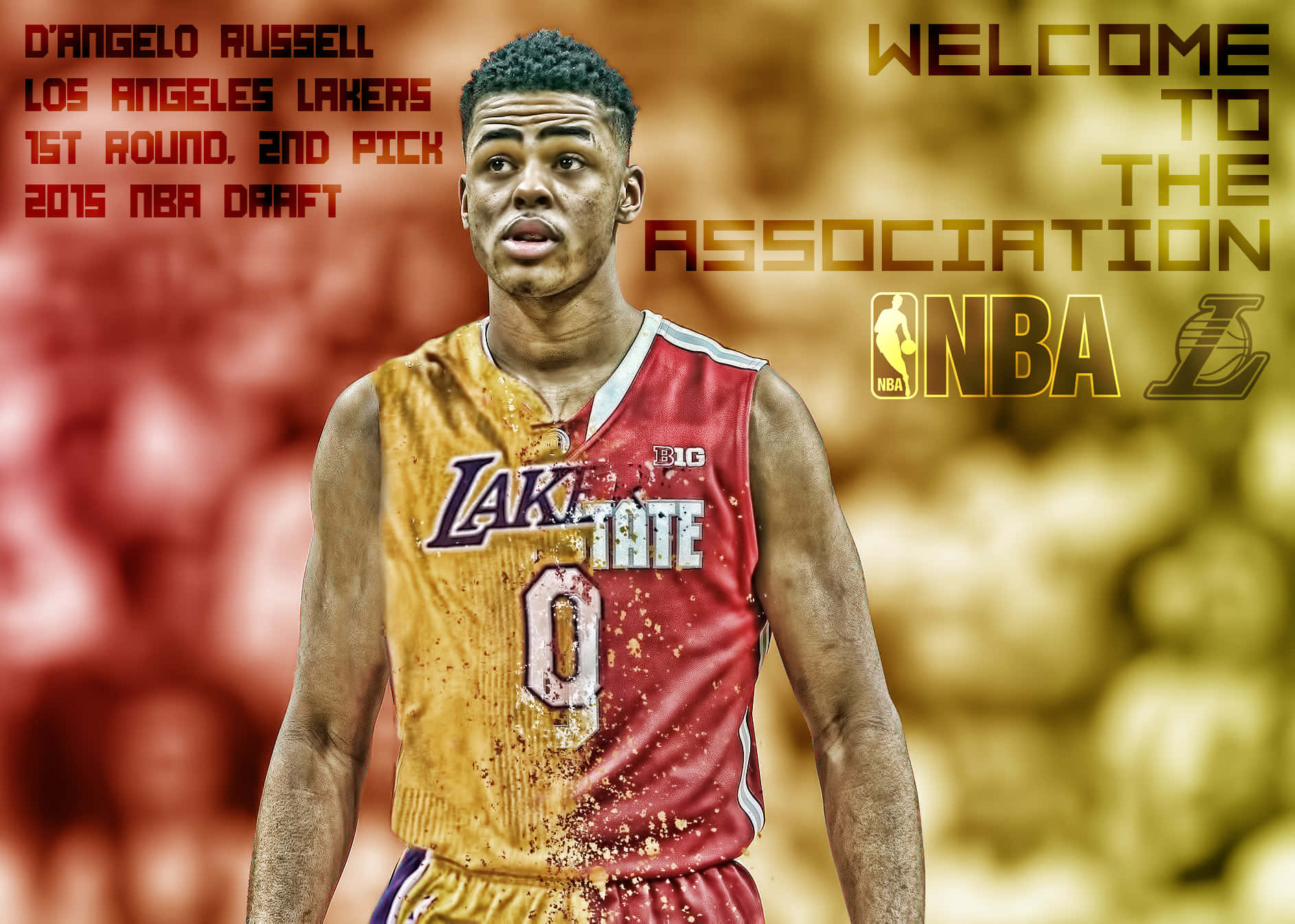 D'Angelo Russell Rød Gul Wallpapers