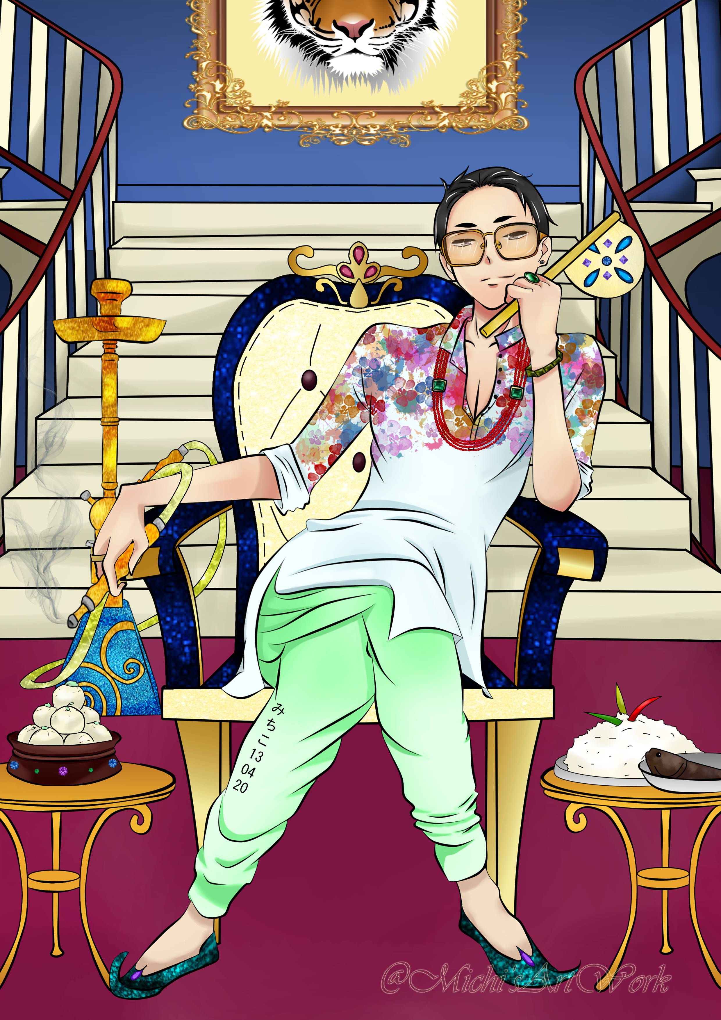 Daisuke Kambe sidder behageligt Wallpapers