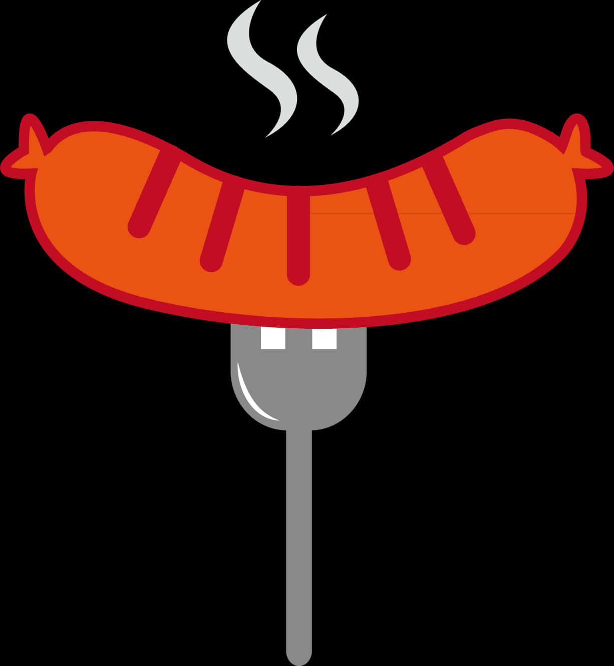 Dampende hotdog på gaffel Wallpapers