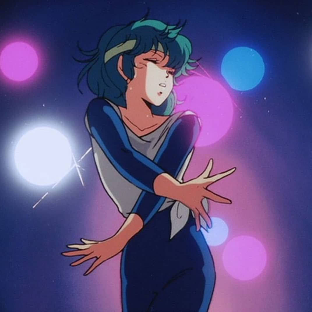 Dansende animepige i retro anime-æstetik Wallpapers