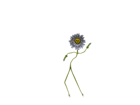 Dansende Marguerit med Smiley-ansigt Wallpapers