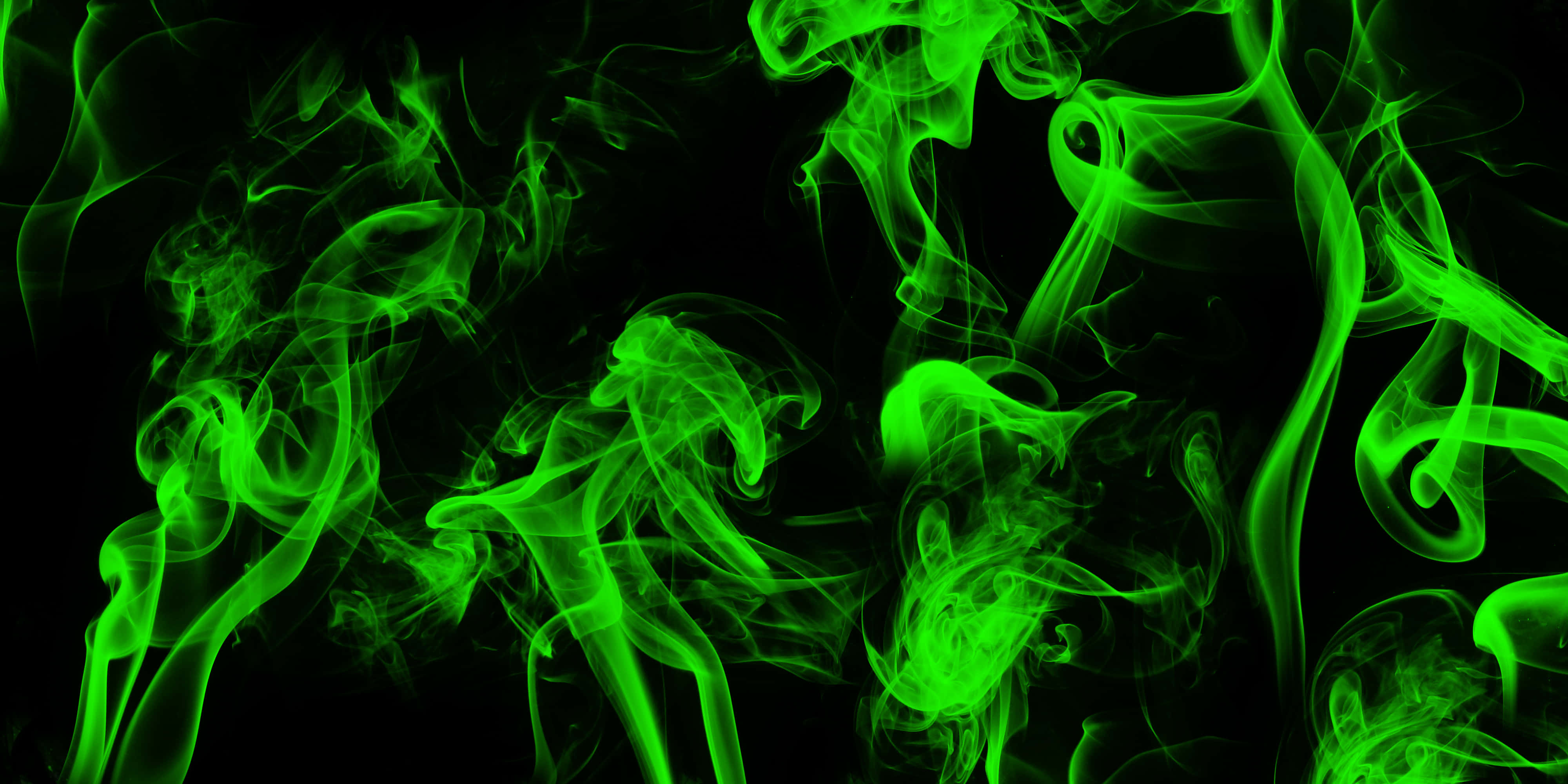 Dansende Neon Grøn Røg Wallpapers