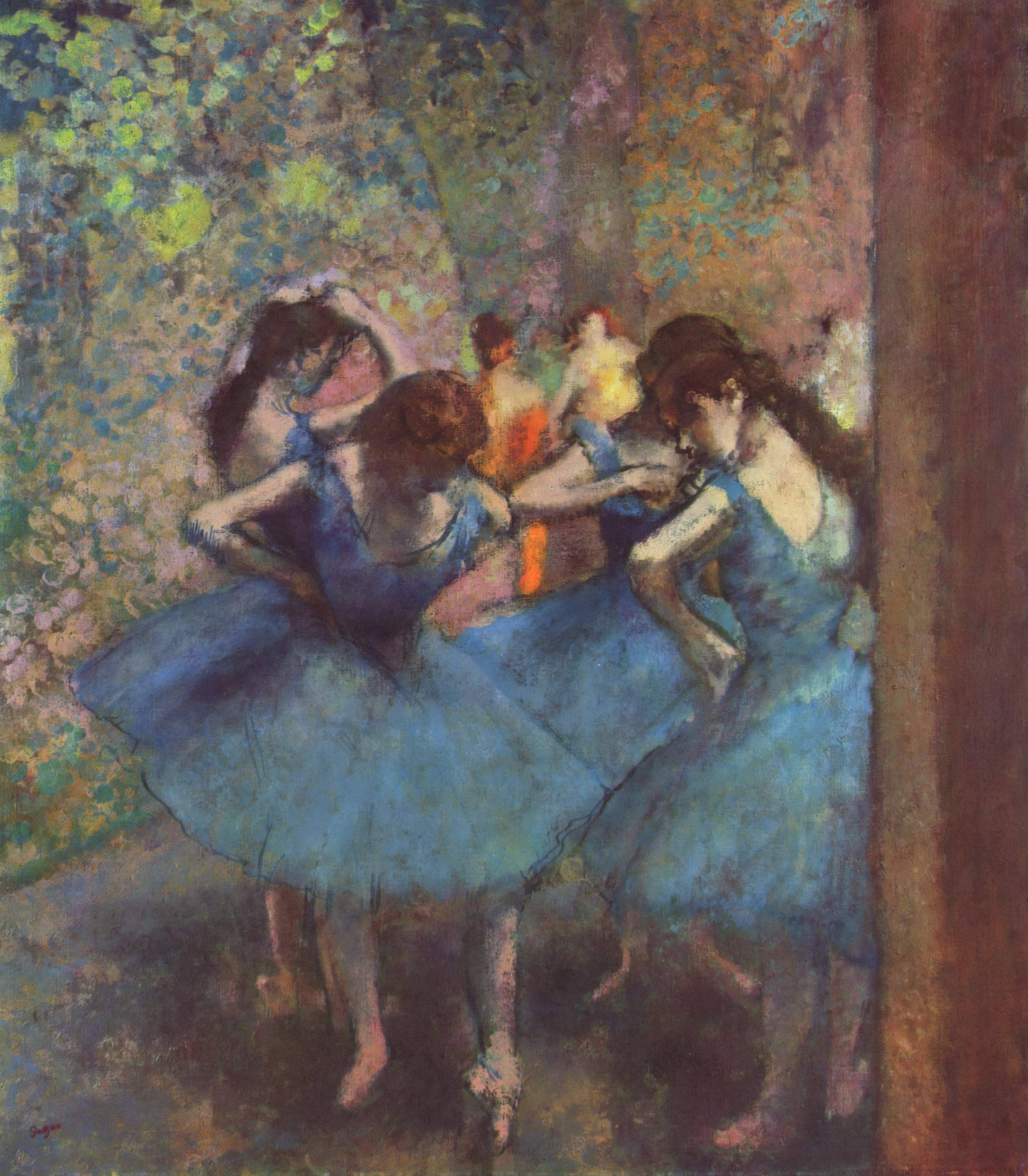 Dansere i Blå Malet af Edgar Degas Wallpapers