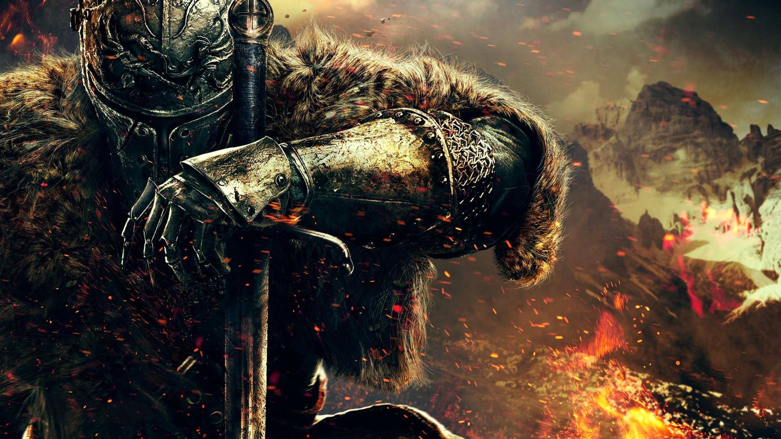 Dark Souls Ridder 1440p Spilbaggrund Wallpapers