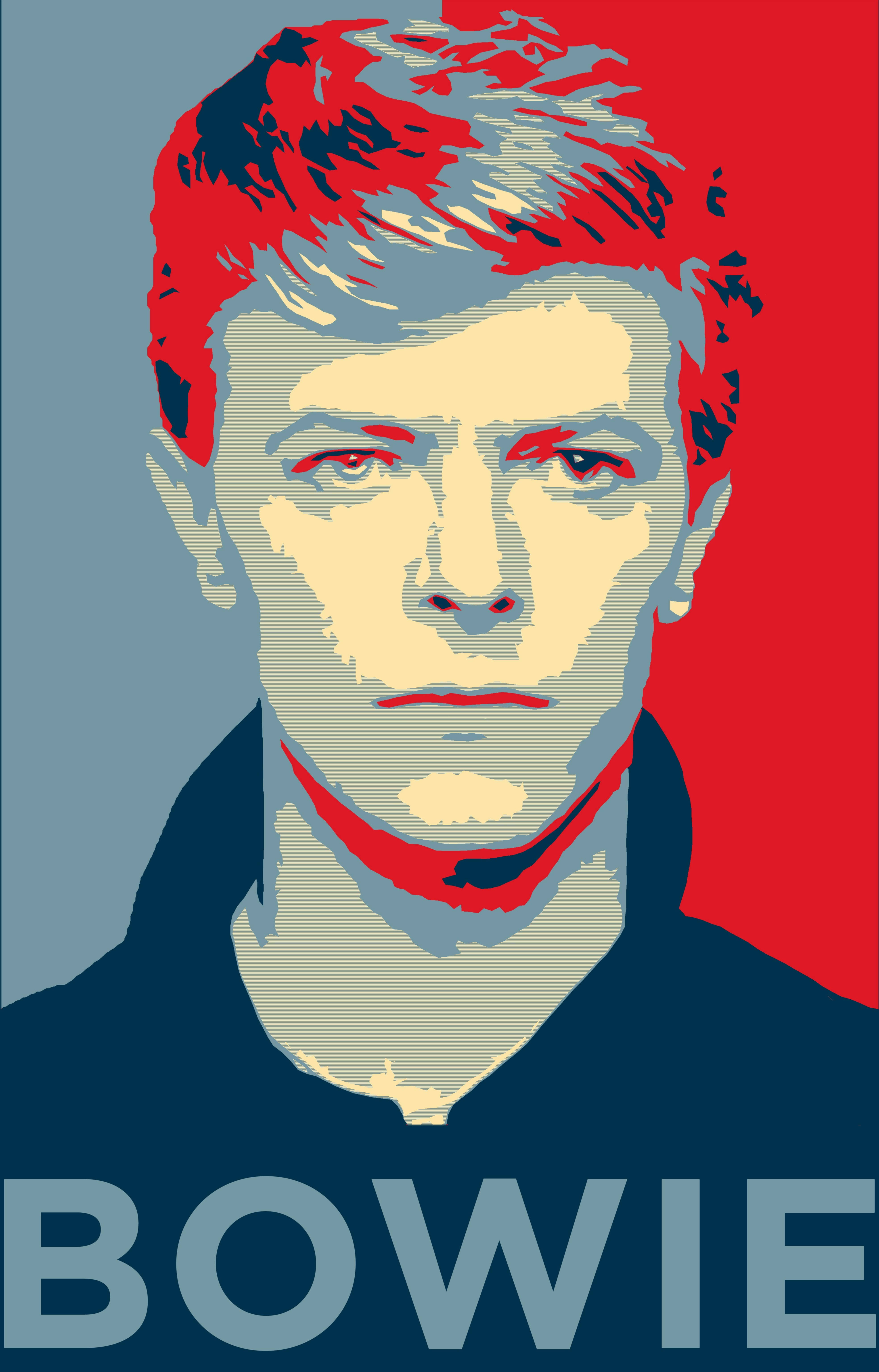 David Bowie Rød Blå Kunstværk Wallpapers