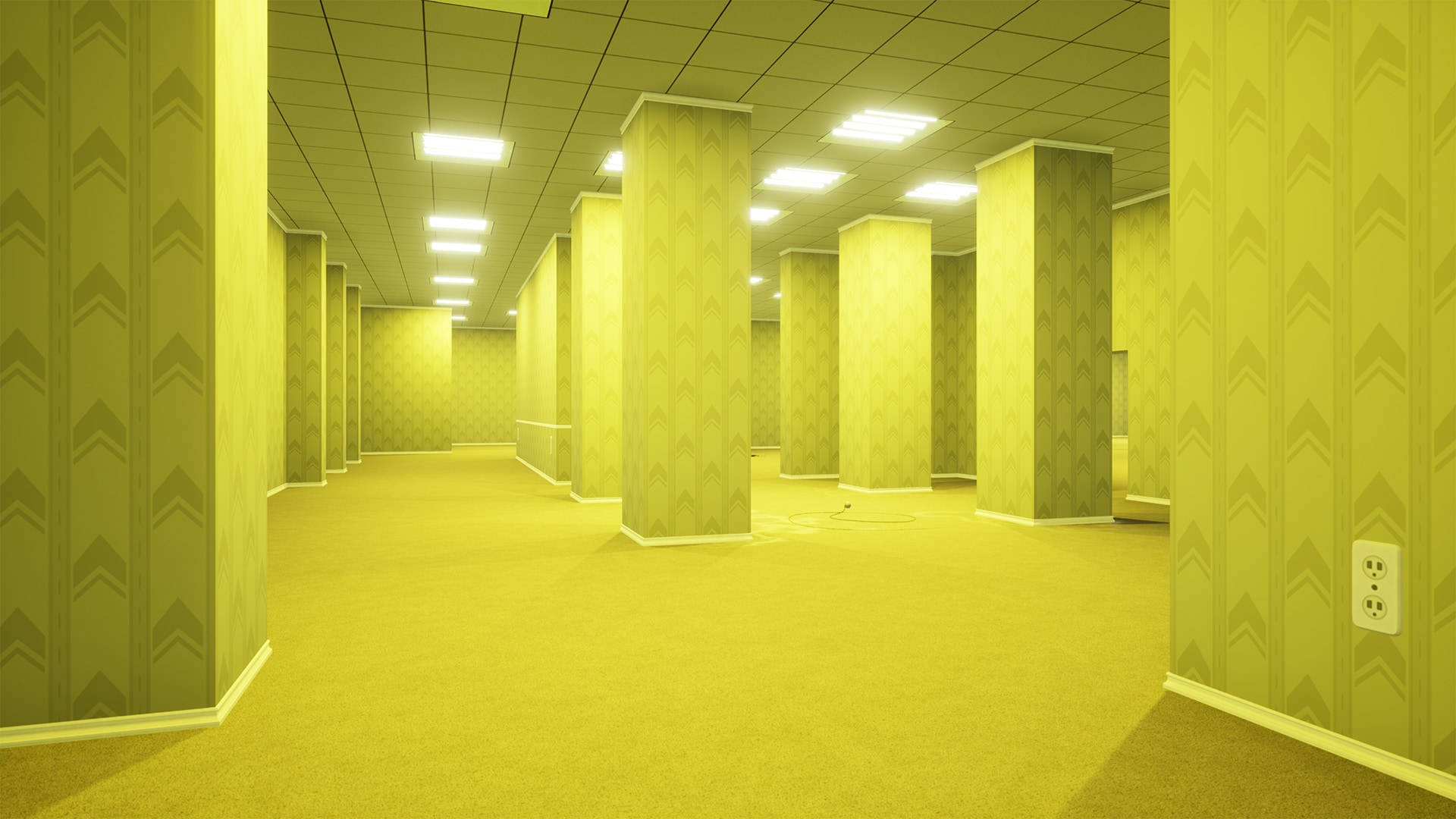 De Gule Rum i The Backrooms Wallpapers