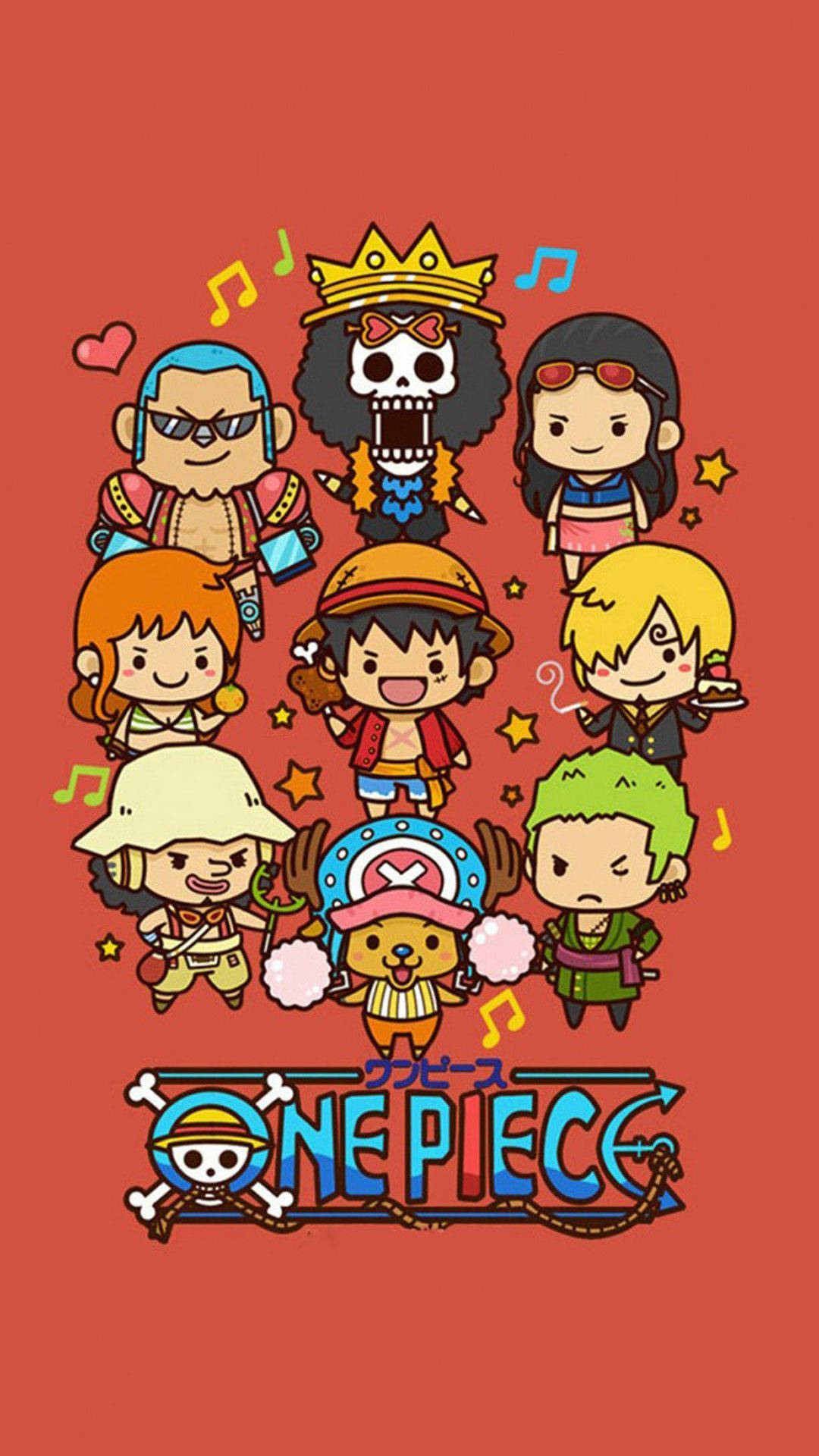 De ikoniske One Piece Chibi-karakterer Wallpapers
