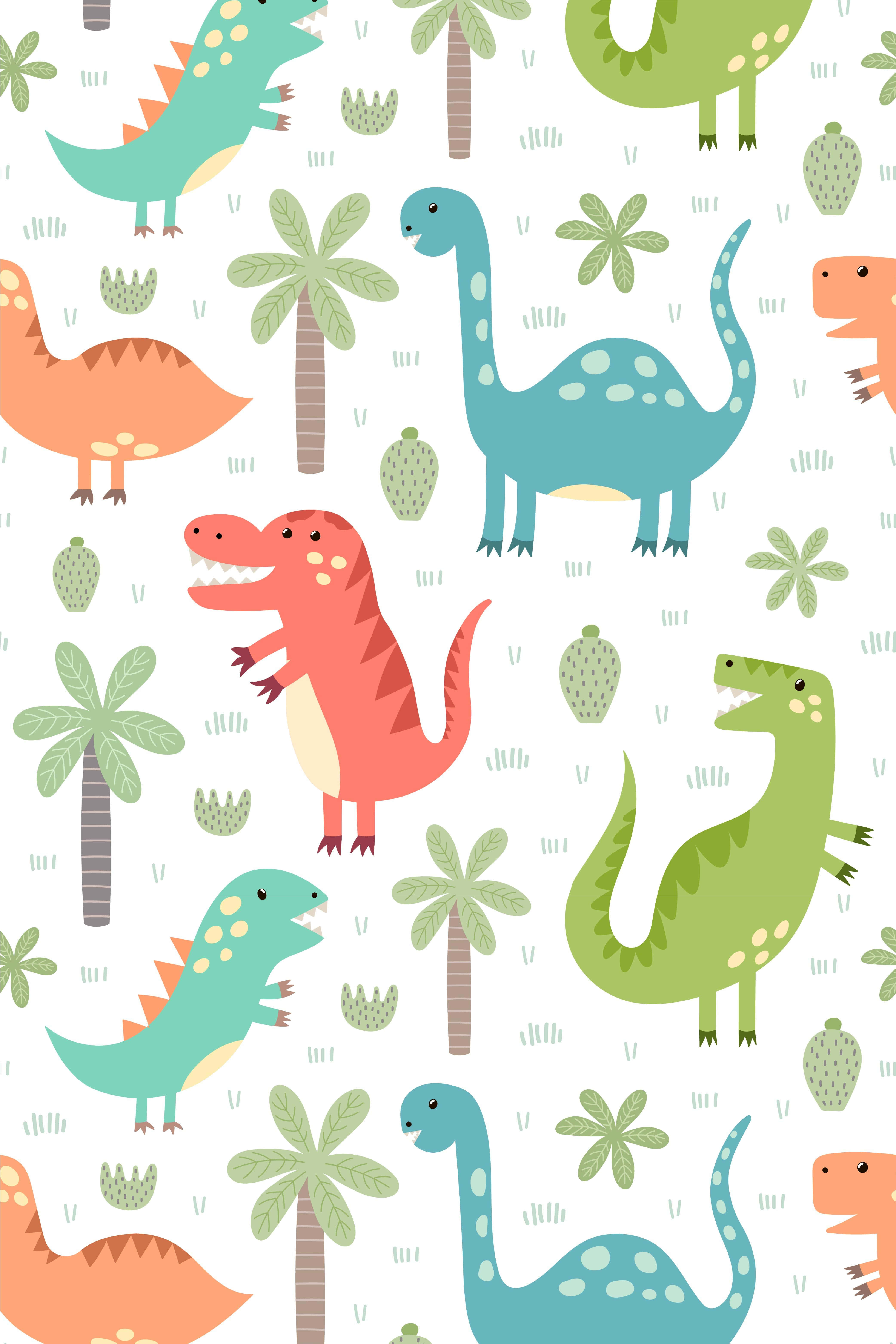 Dejlig dinosaurfest i junglen Wallpapers