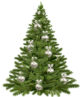 Dekoreret juletræ på sort baggrund Wallpapers