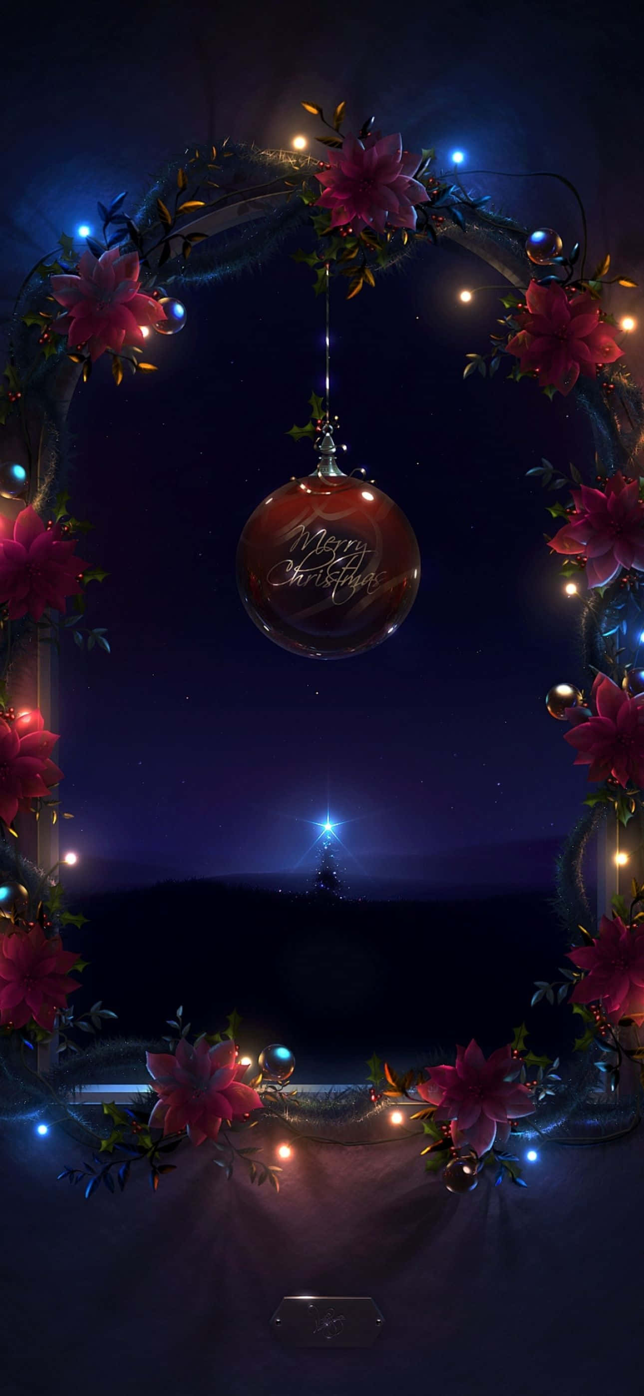 Del glædens gave denne jul med en festlig iPhone-baggrund Wallpapers