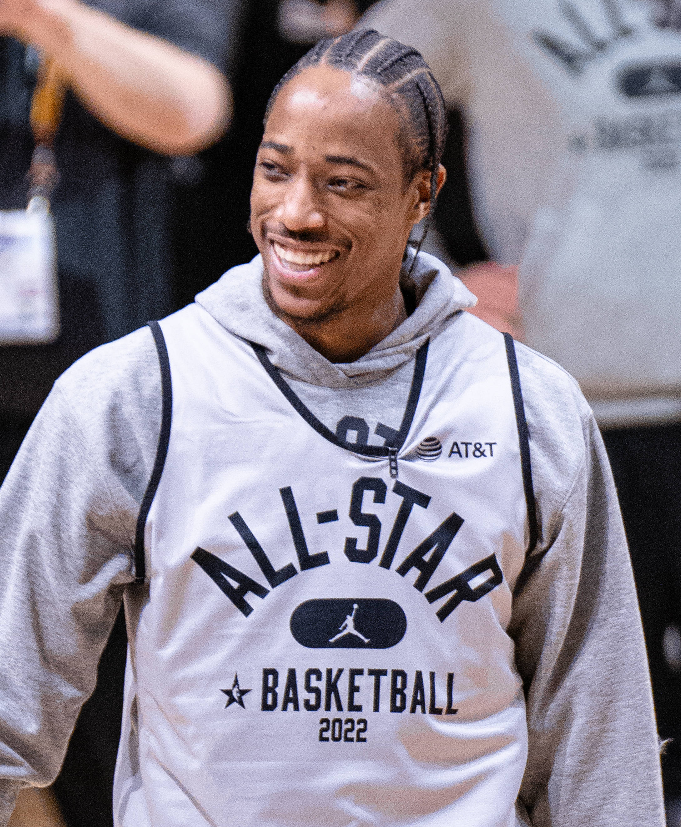 Demar Derozan smilende med flettet hår Wallpapers