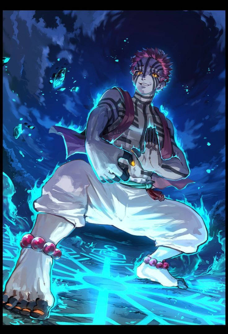 Demon Slayer Akaza Soryu Stil Teknik Wallpapers