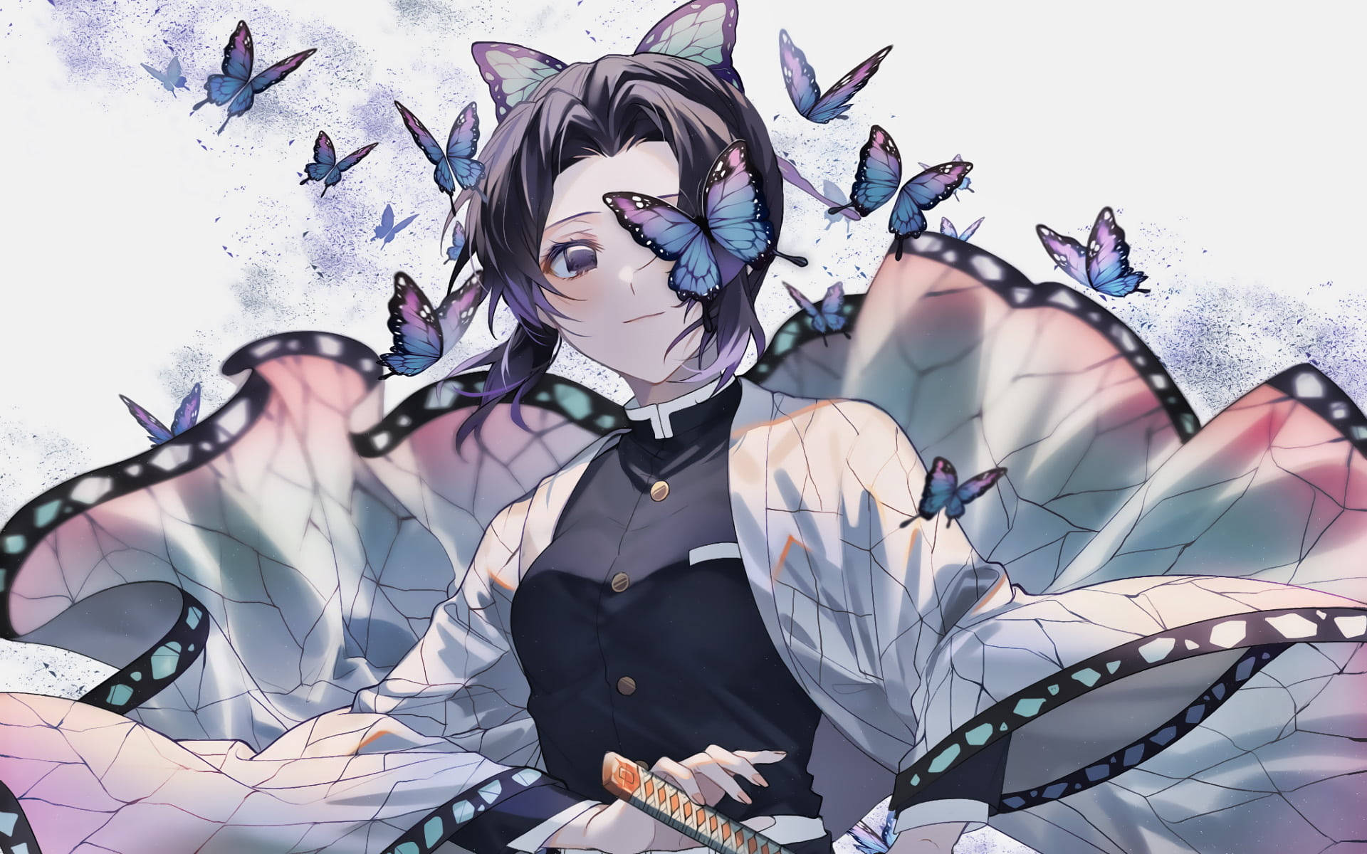 Demon Slayer Lilla og Blå Sommerfugle Shinobu PFP Wallpapers