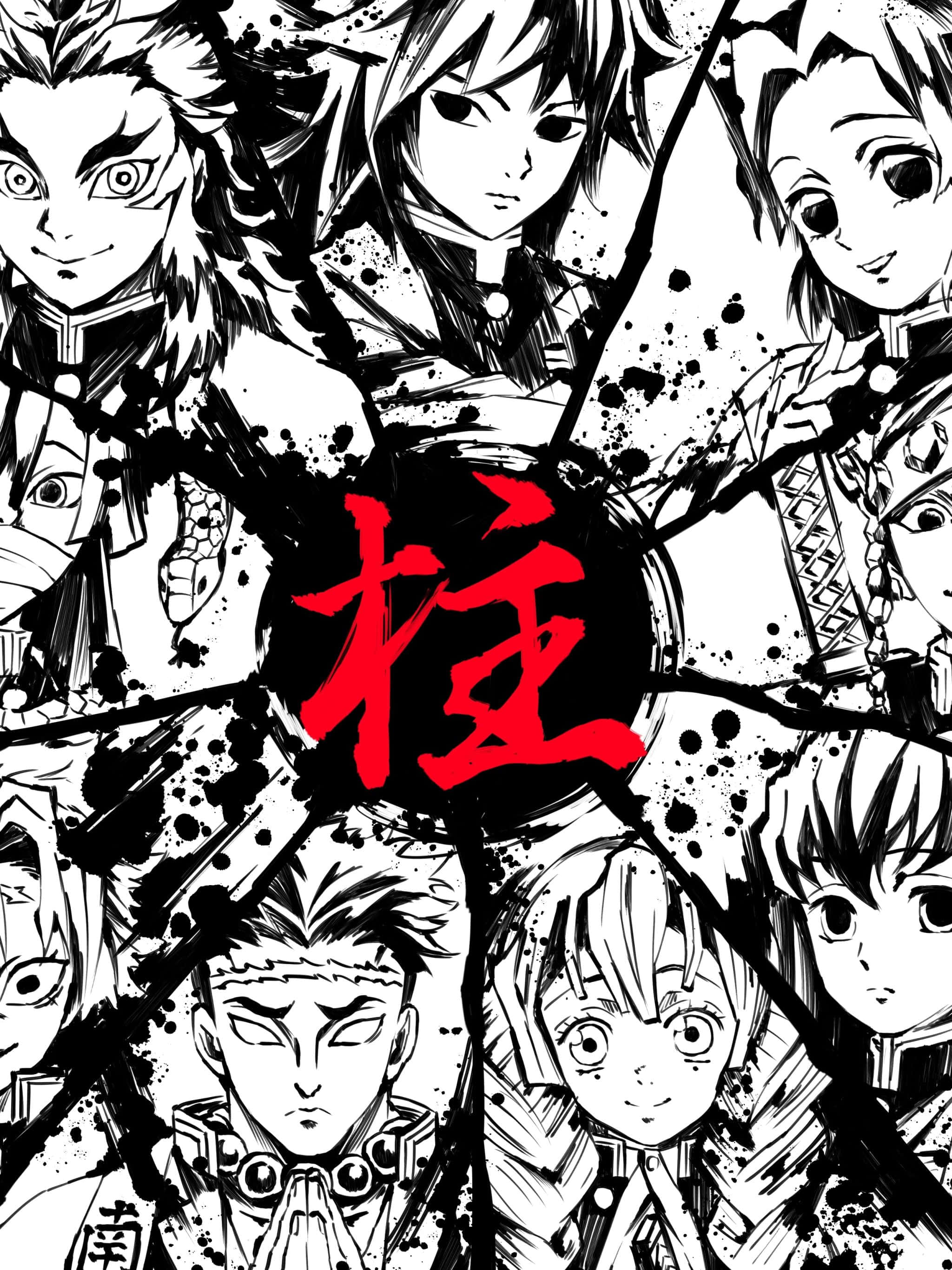 Demon Slayer Manga iPhone Låseskærm Wallpapers