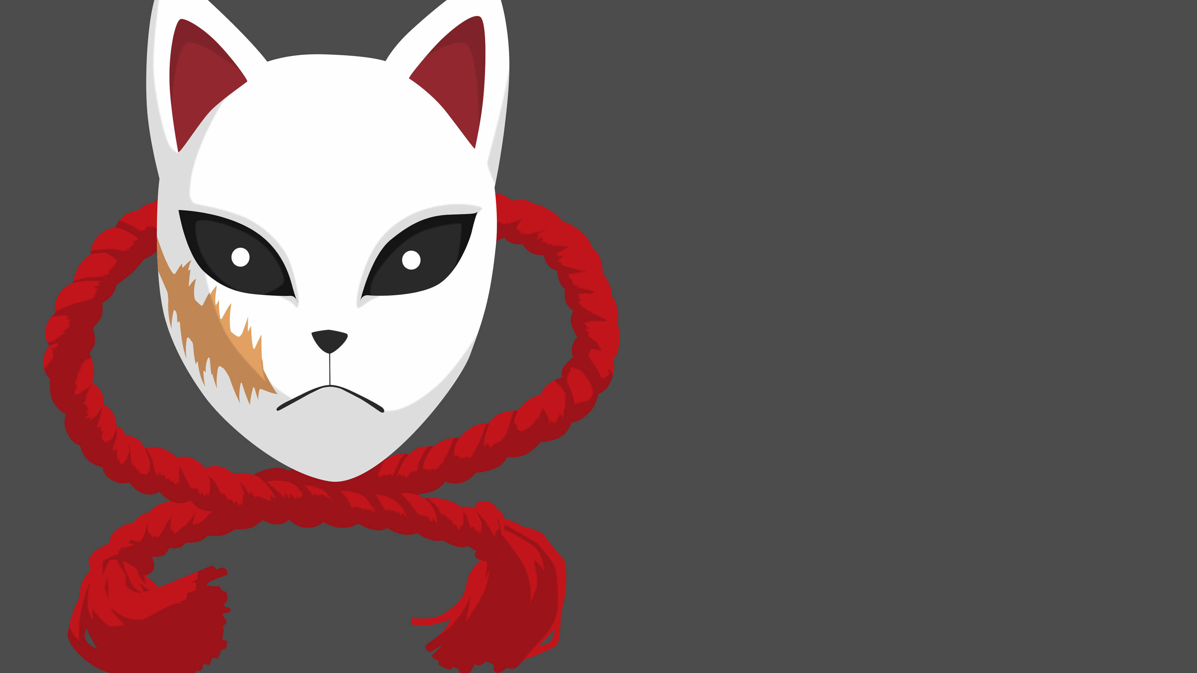 Demon Slayer maske med rødt reb Wallpapers