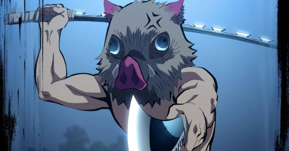 Demon Slayer maske med vildsvinedesign Wallpapers