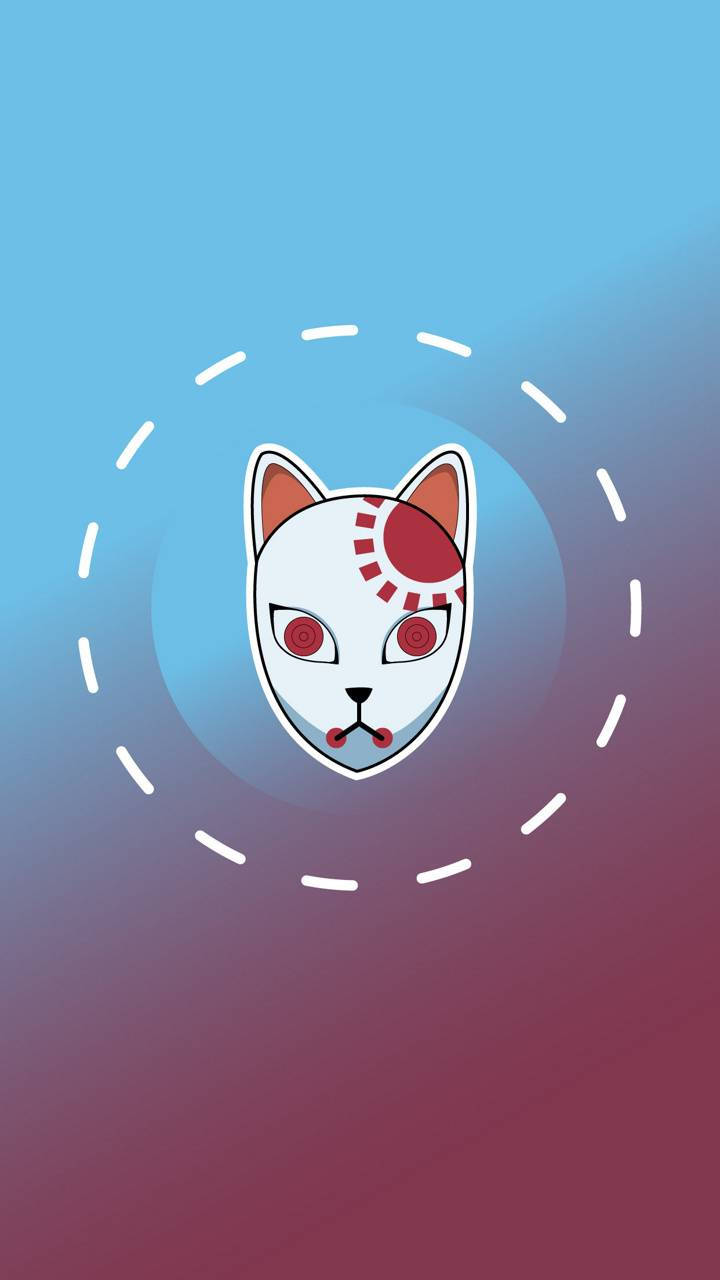 Demon Slayer Maske Rød Sol Wallpapers