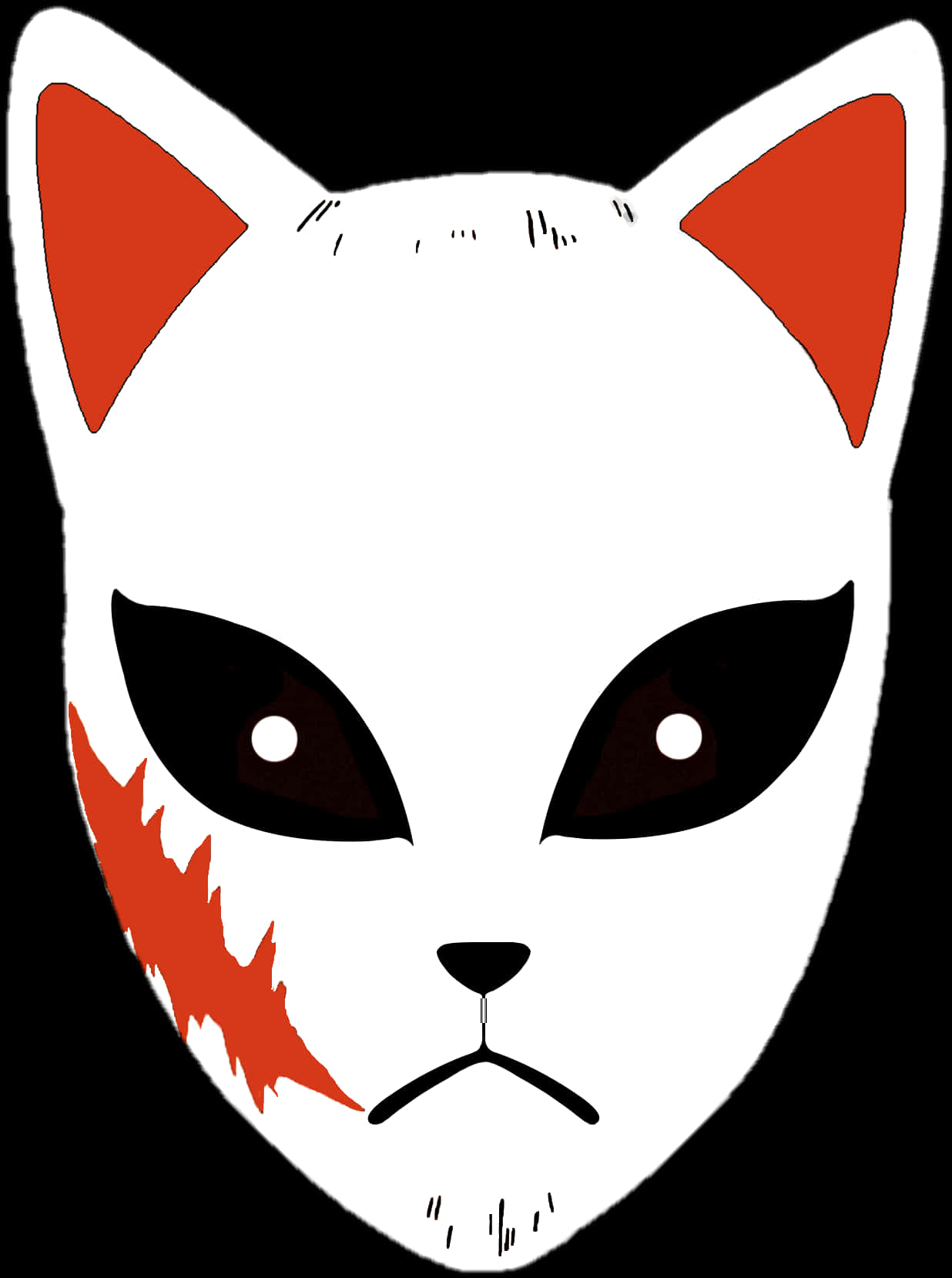 Demon Slayer Rævemaske Vektor Wallpapers