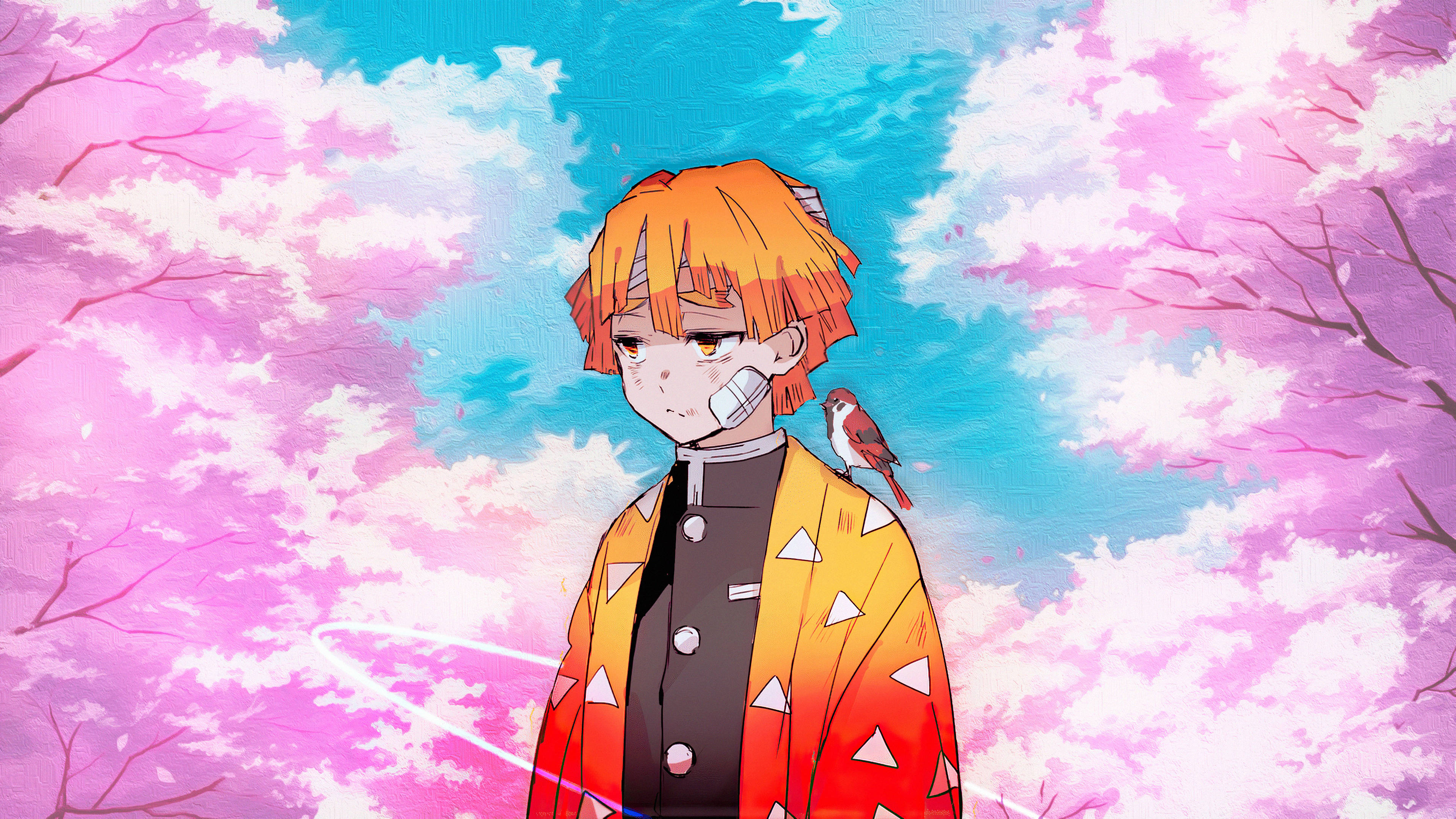 Demon Slayer Sørgmodig Zenitsu Wallpapers