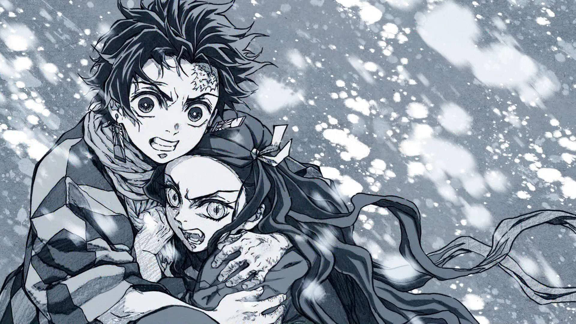 Demon Slayer Tanjiro med Nezuko Wallpapers