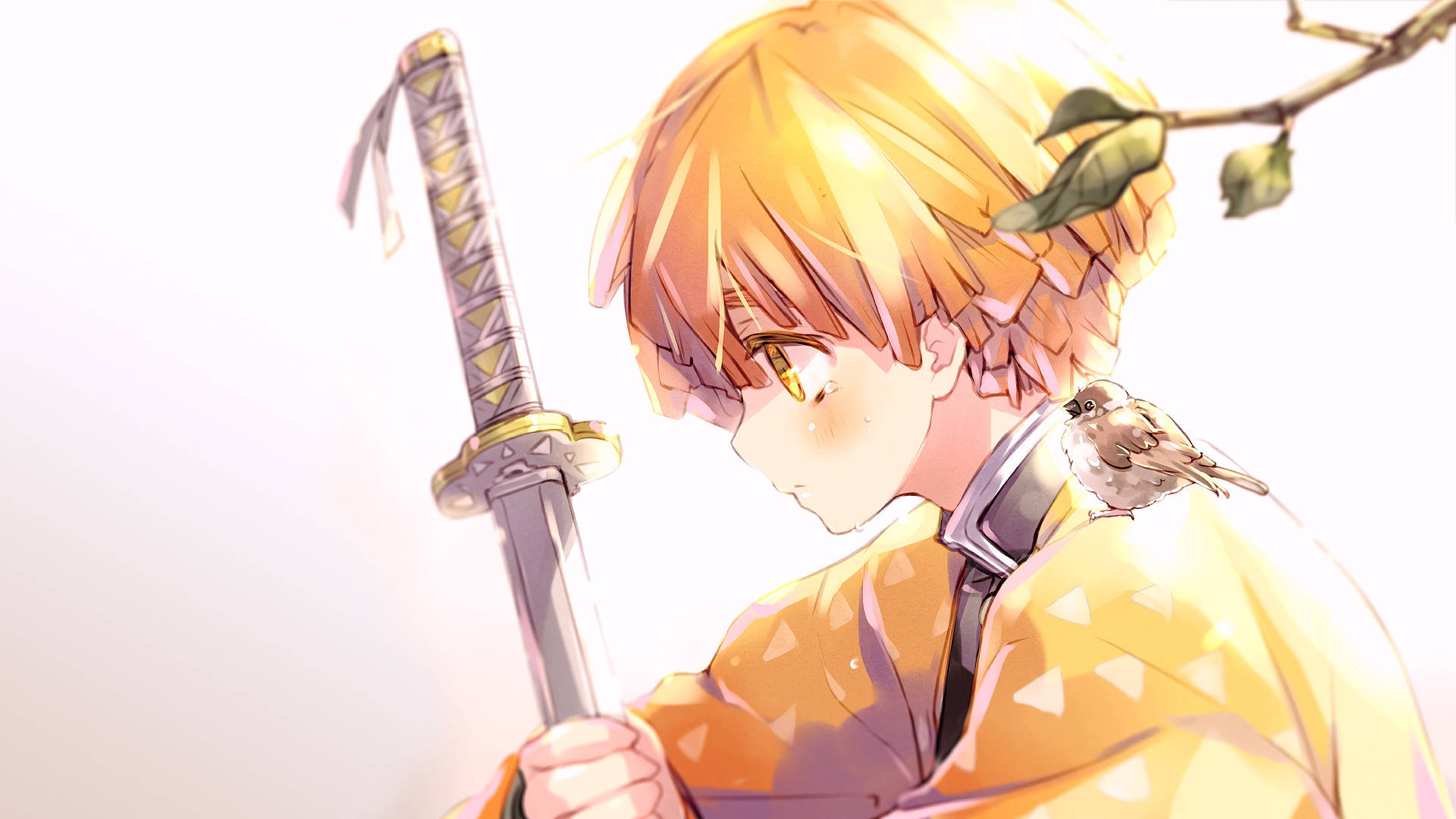 Demon Slayer Zenitsu i sollys Wallpapers