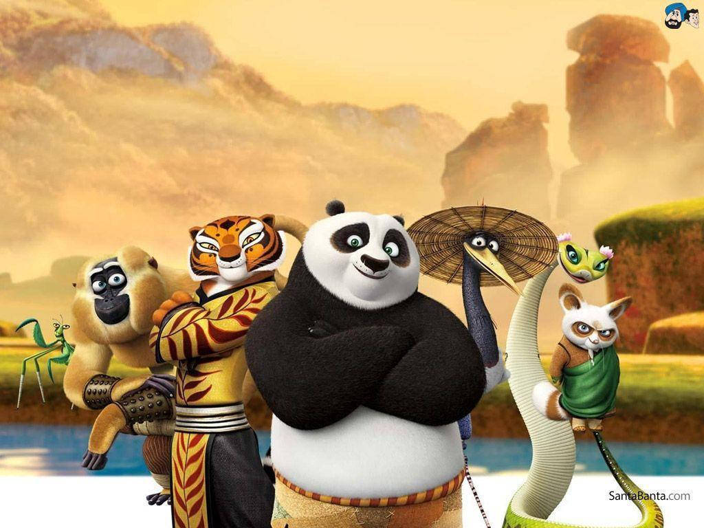 Den frygtløse krigerpanda og hans kammerater Wallpapers