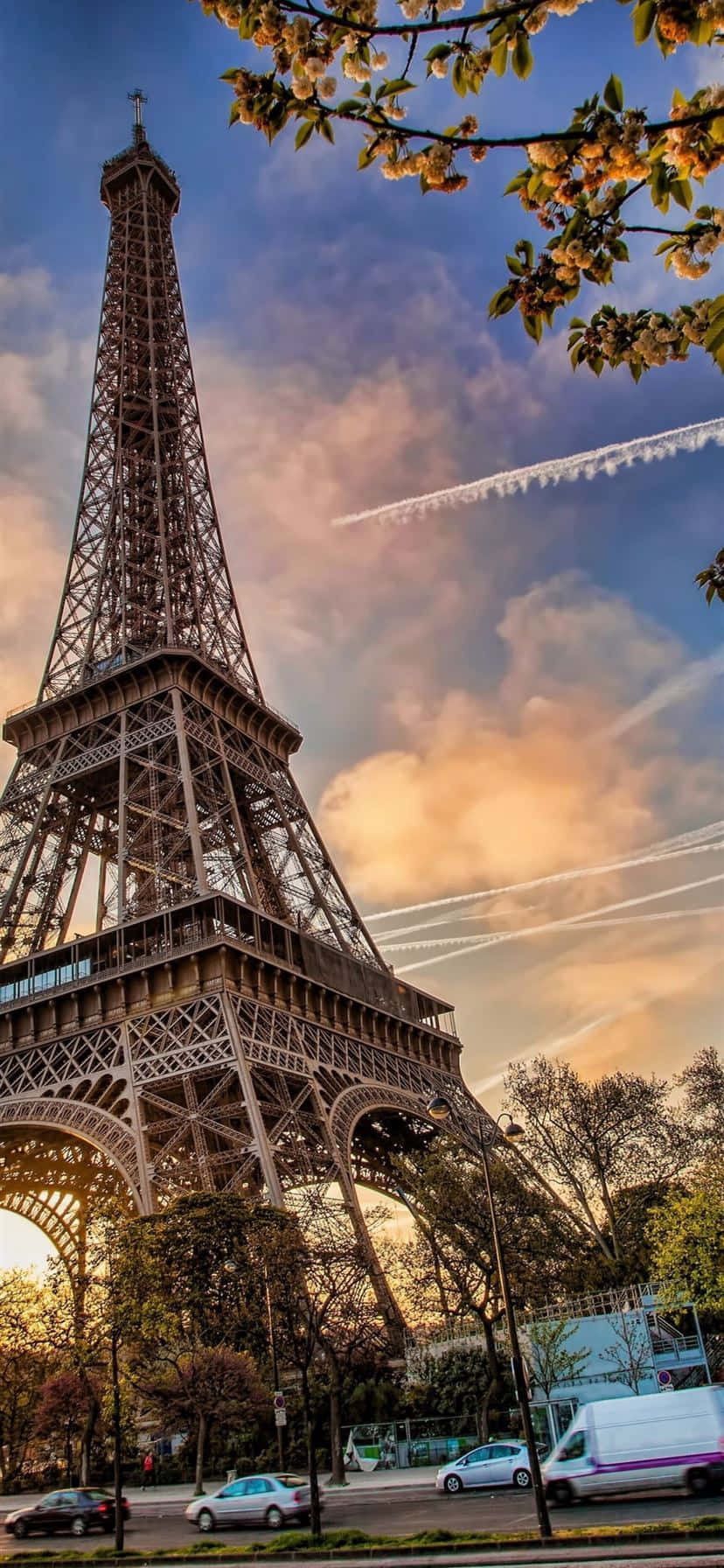 Den gyldne time rammer Paris Wallpapers