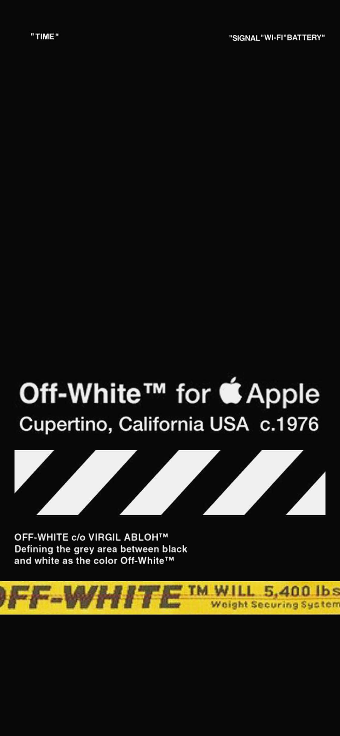 Den helt nye Off White iPhone 11 med sit stilfulde og moderne design Wallpapers