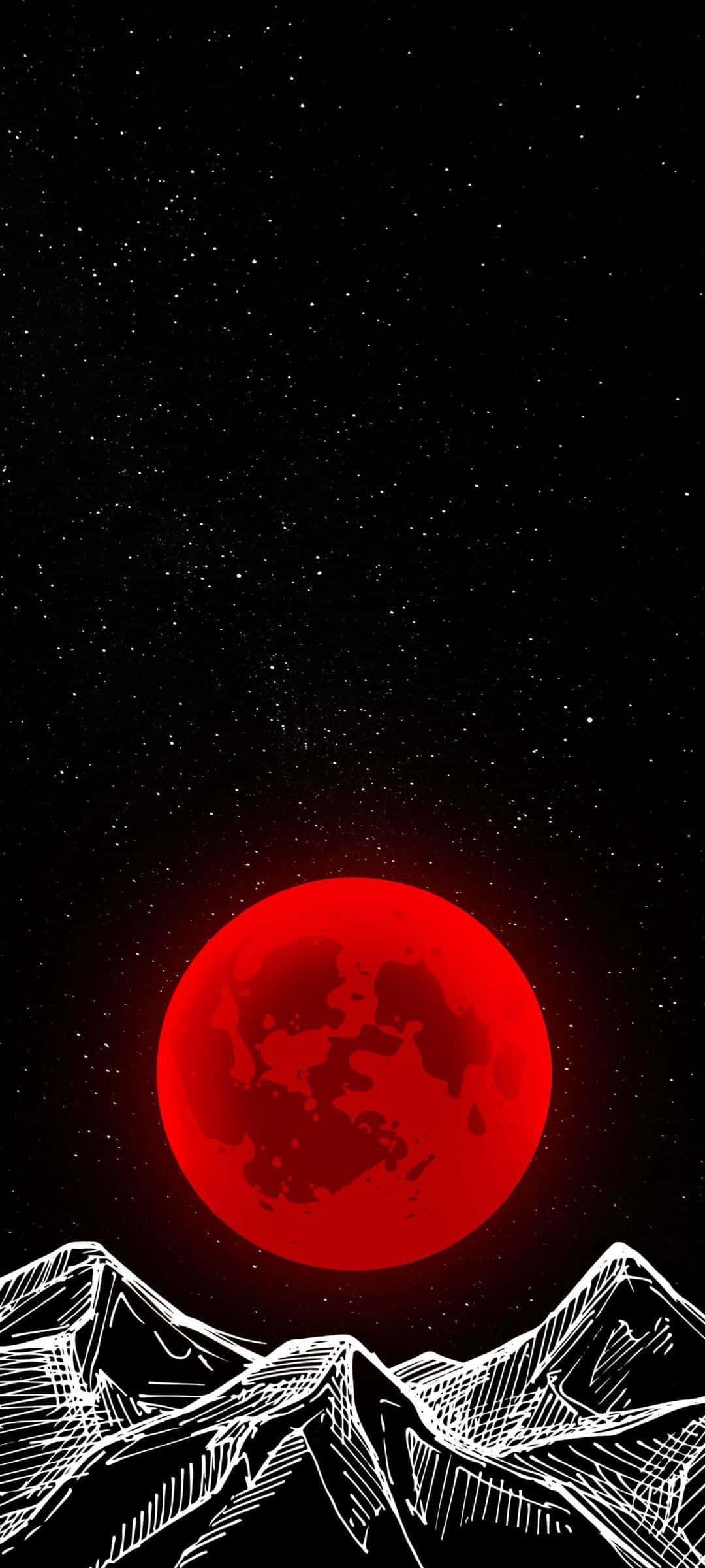 “Den majestætiske skønhed af nattehimlen under en blodmåne.” Wallpapers
