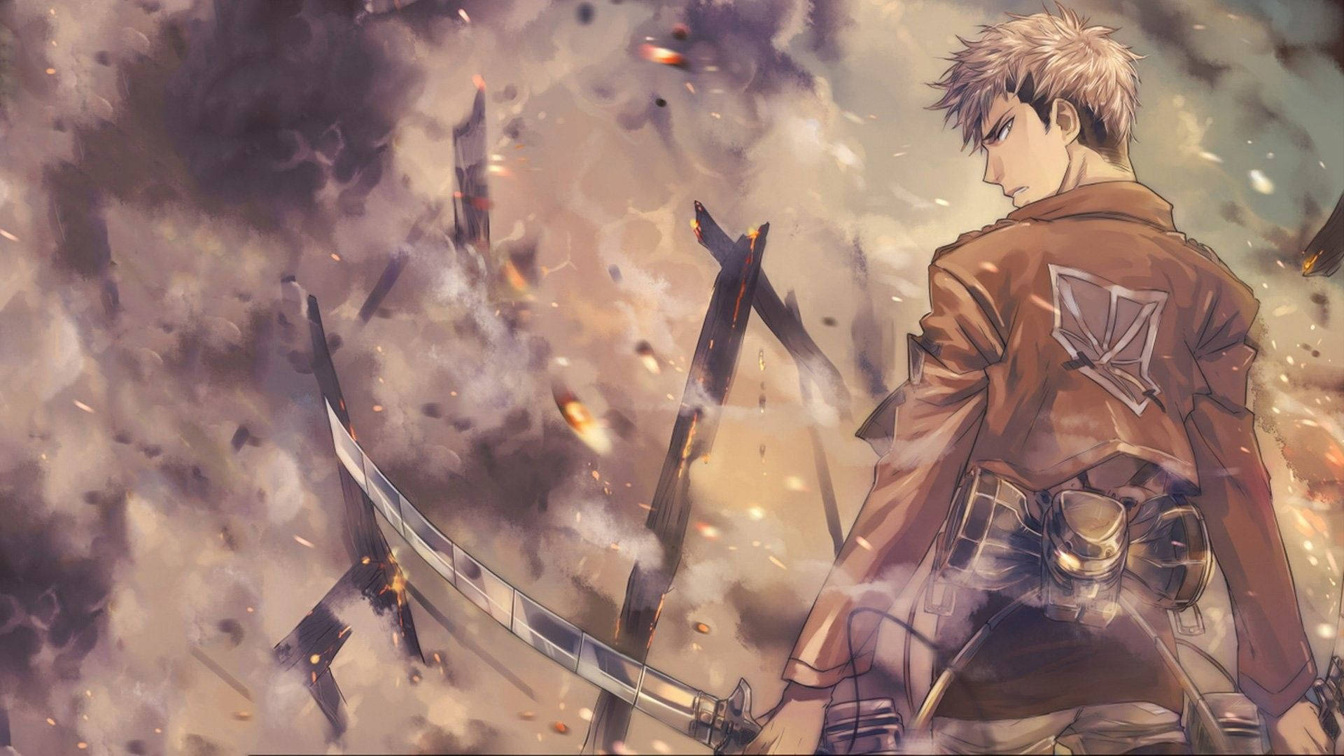 Den modige Jean Kirstein i Attack on Titan-uniform Wallpapers
