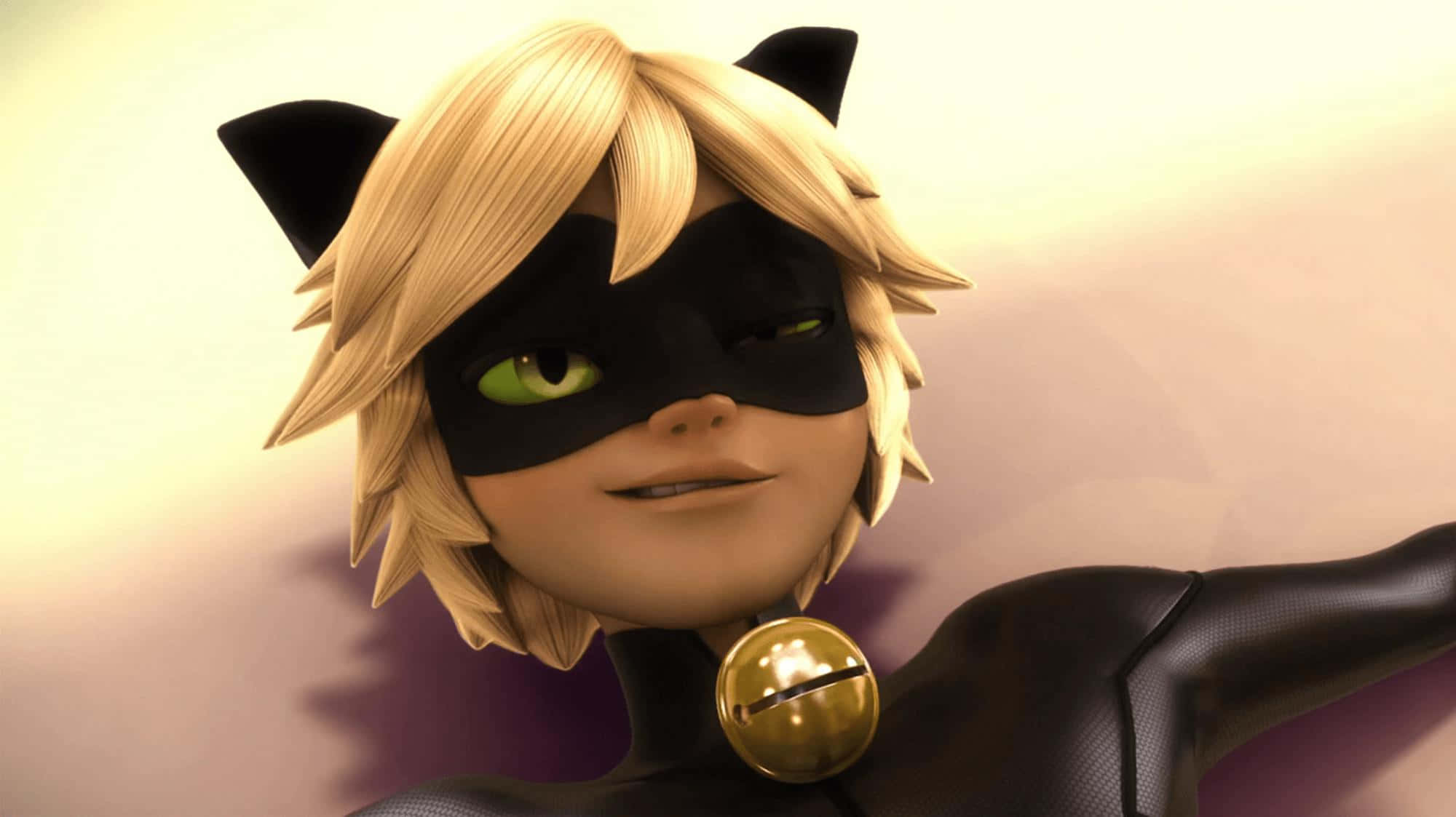 Den mystiske Cat Noir i aktion Wallpapers