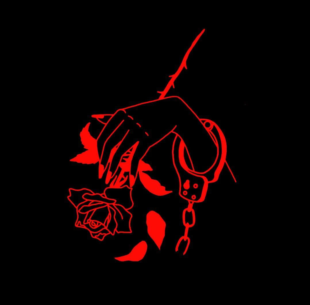 Den Ultimative Fusion - Sort og Rød Æstetik Wallpapers