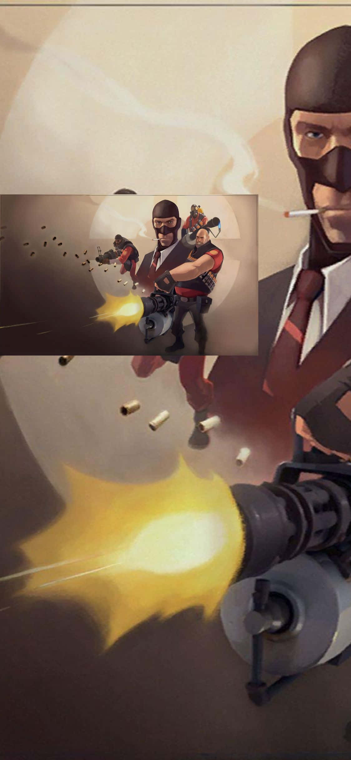 Den ultimative spiloplevelse: iPhone XS og Team Fortress 2 Wallpapers