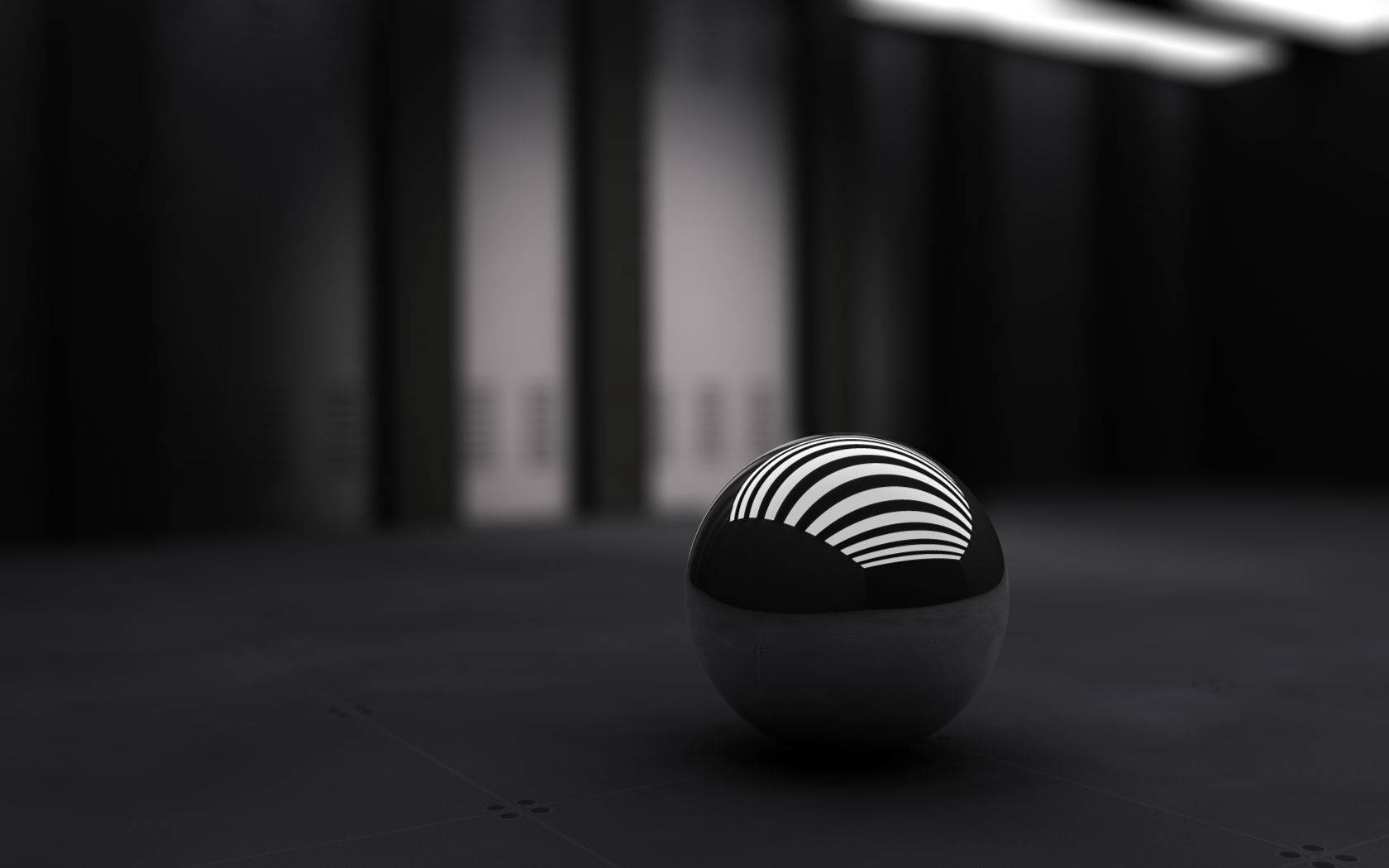 Denne 3D sort/hvide kugle ligner en 3D-repræsentation af en drømmefanger. Wallpapers
