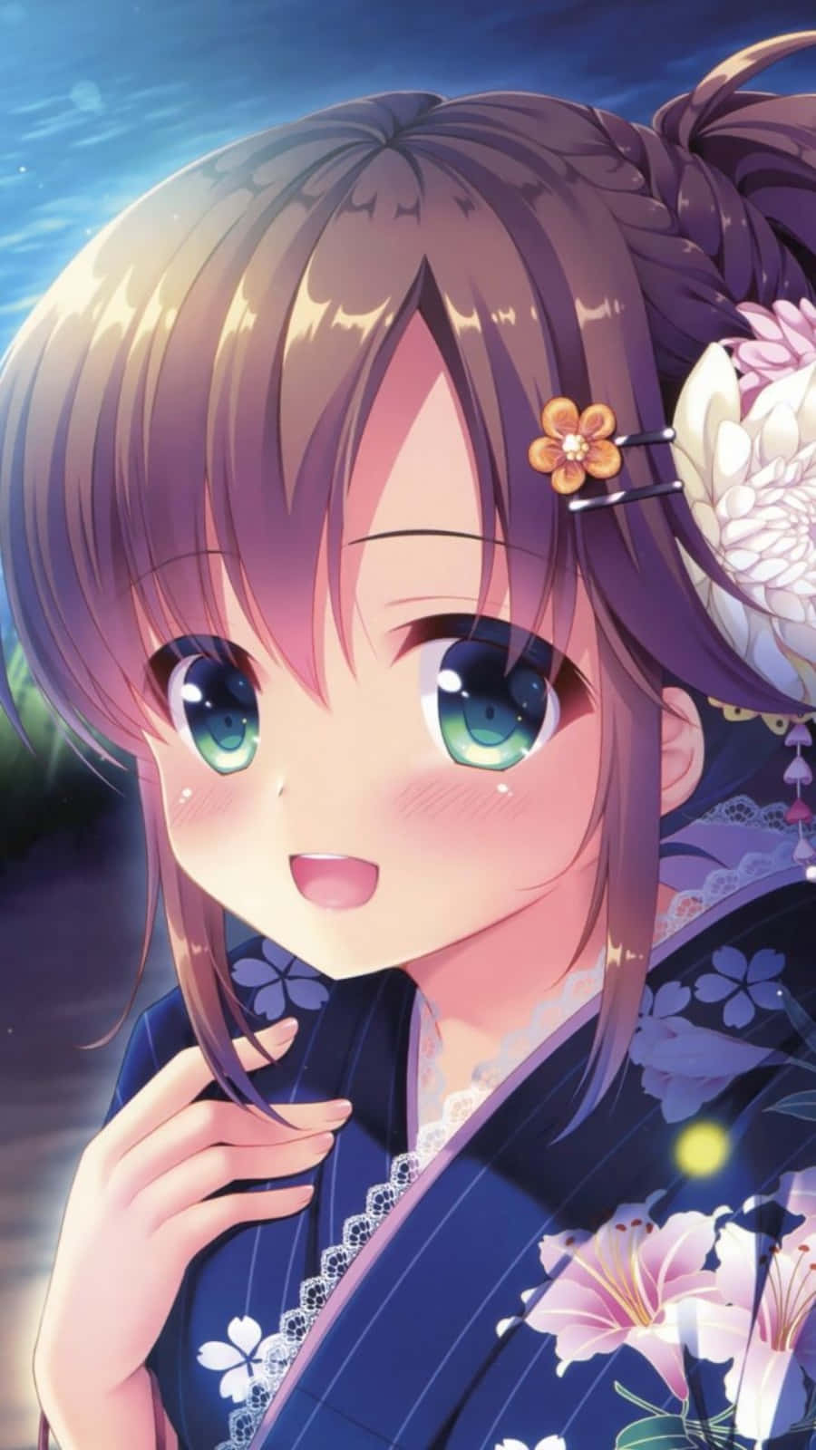 Denne søde anime-pige er ikke bange for at vise sin bløde side Wallpapers