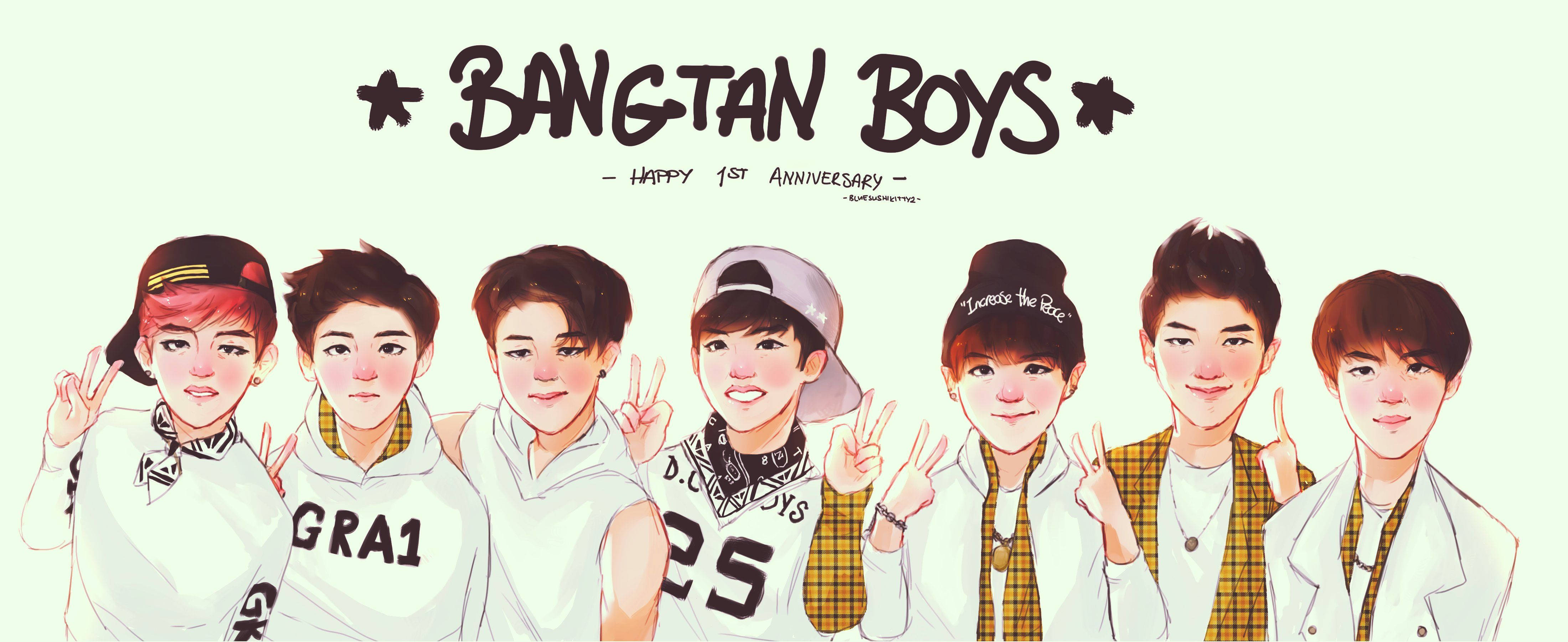 Det elskelige K-Pop-idolgruppe BTS Wallpapers