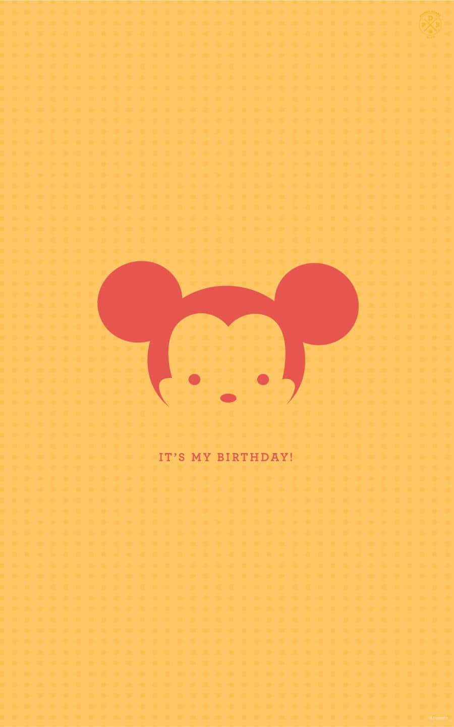 Det er min fødselsdag Mickey Hoved Wallpapers