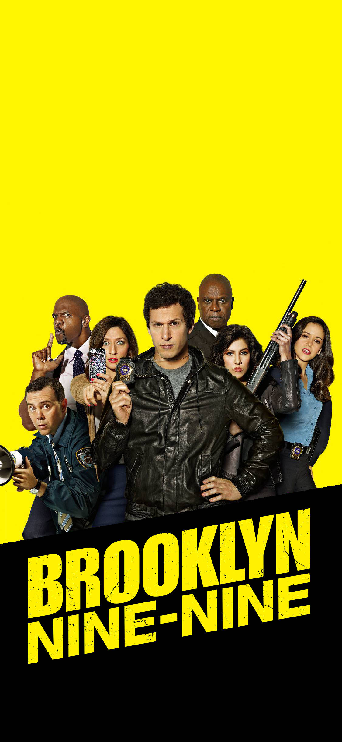Det ikoniske gule og sorte tema fra Brooklyn Nine Nine Wallpapers
