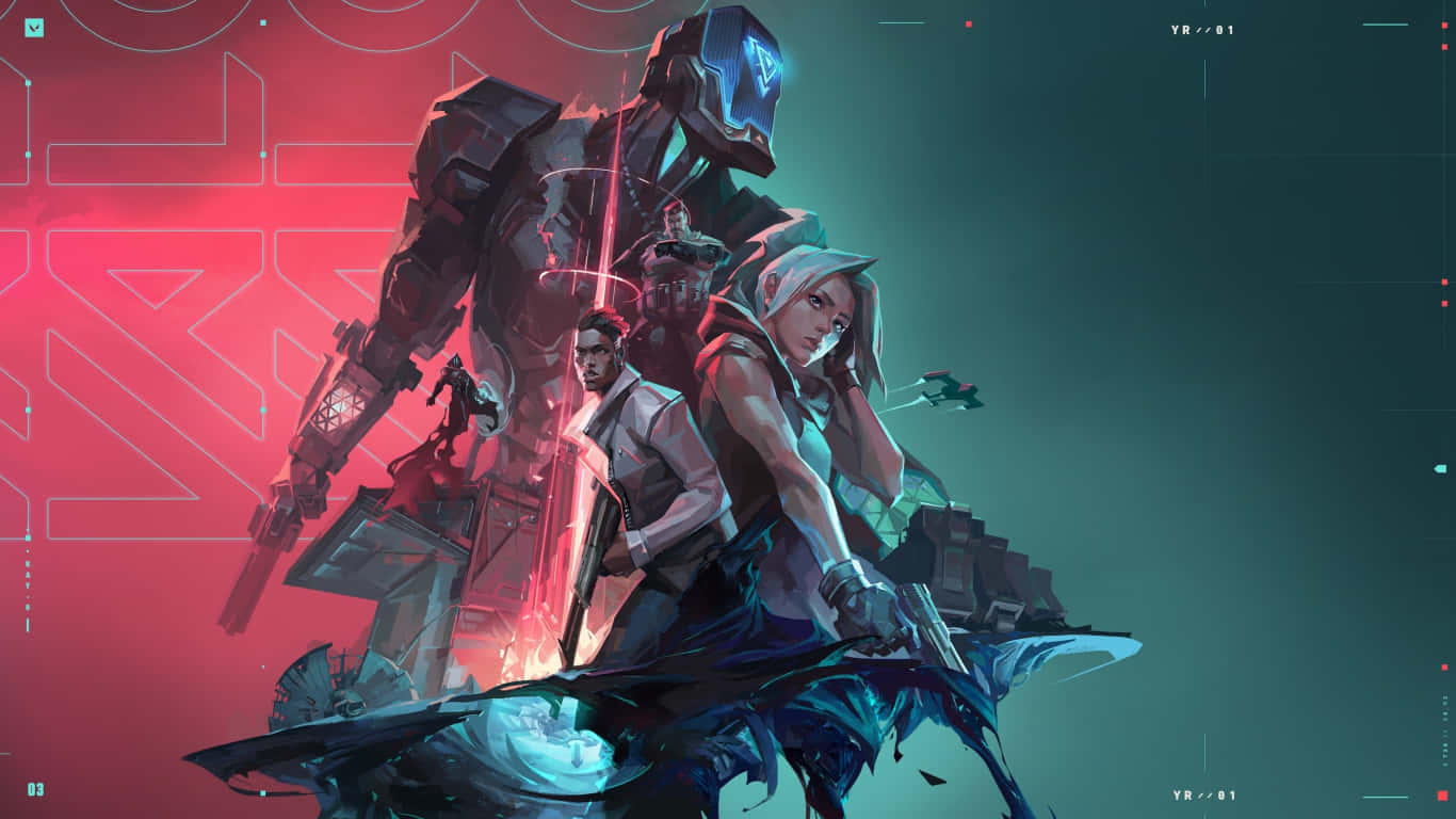 Det intense actionfyldte Valorant i 1366x768 Wallpapers