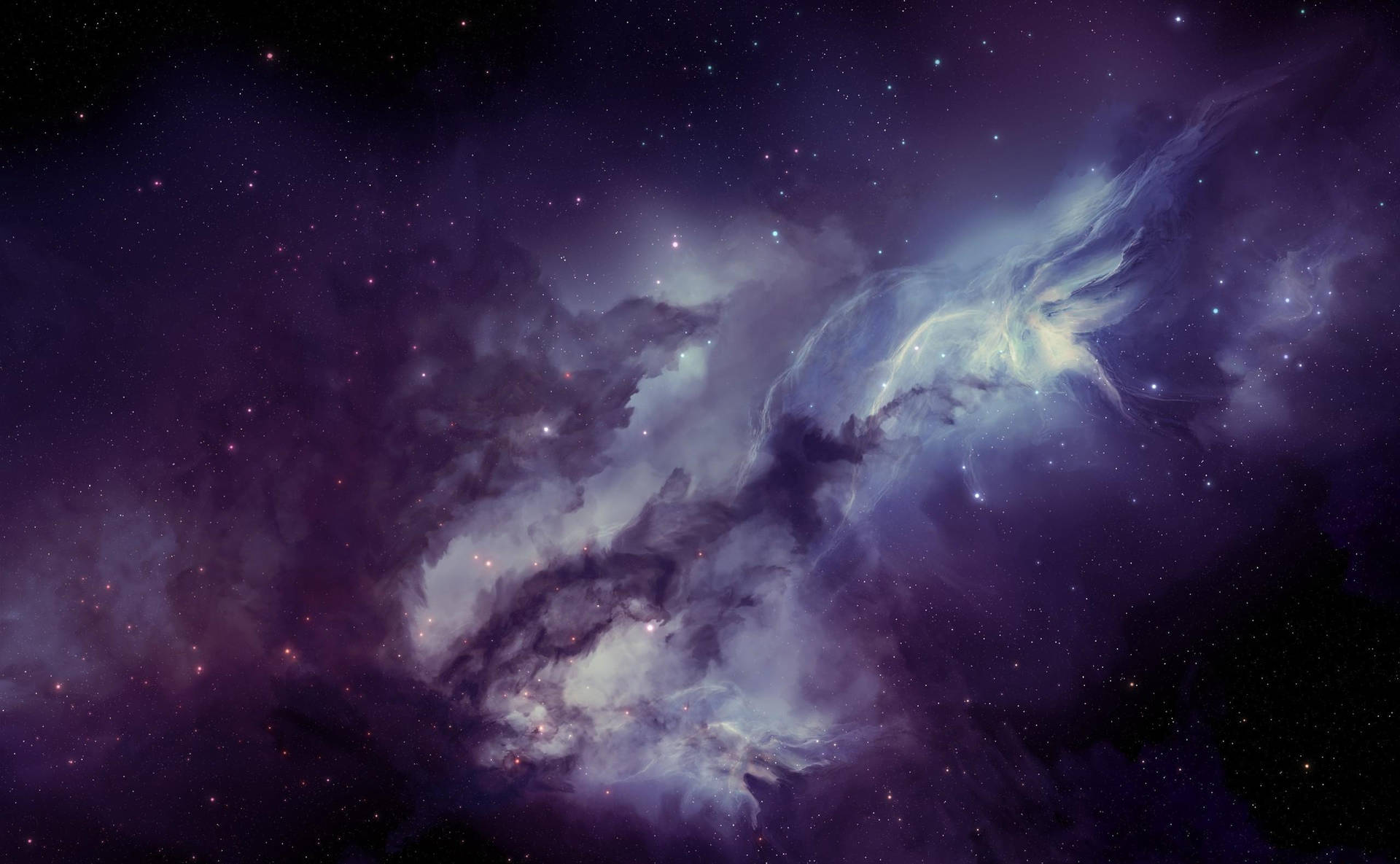En fantastisk baggrund med en uregelmæssig galakse, stjerner og kosmisk støv. — Stjerner Wallpapers