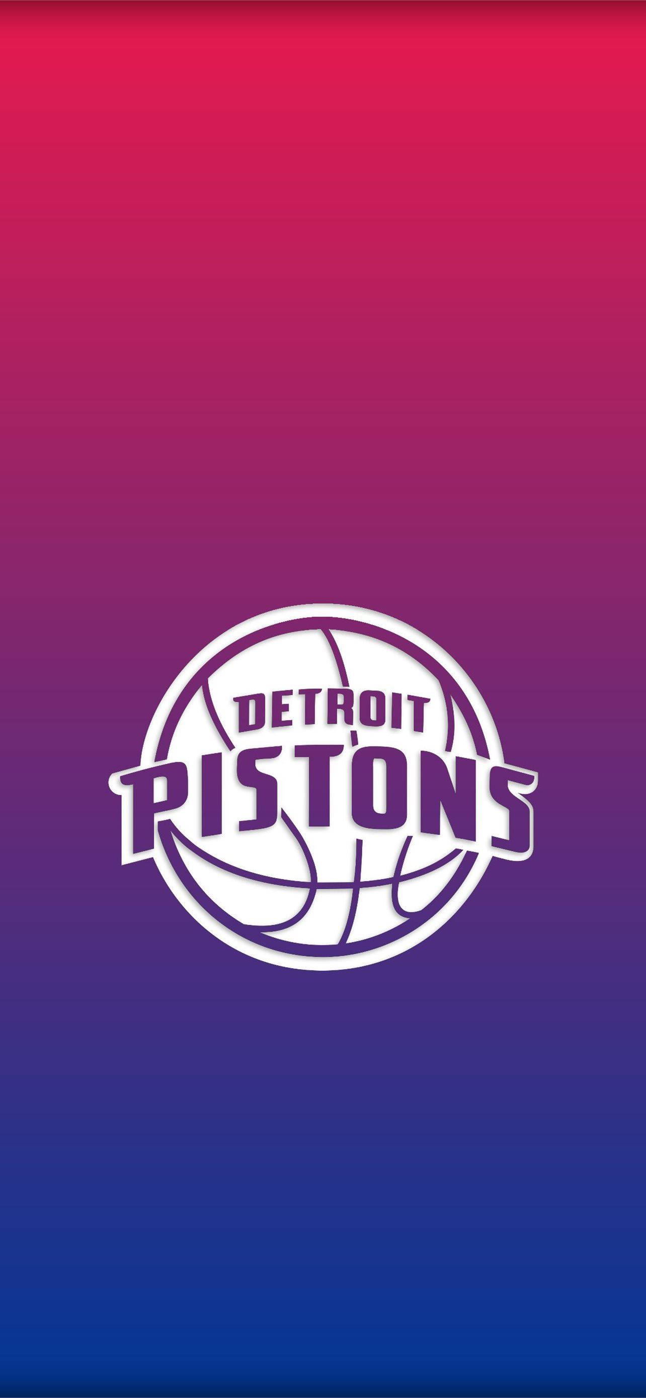 Detroit Pistons To-Tonet Hvidt Logo Wallpapers