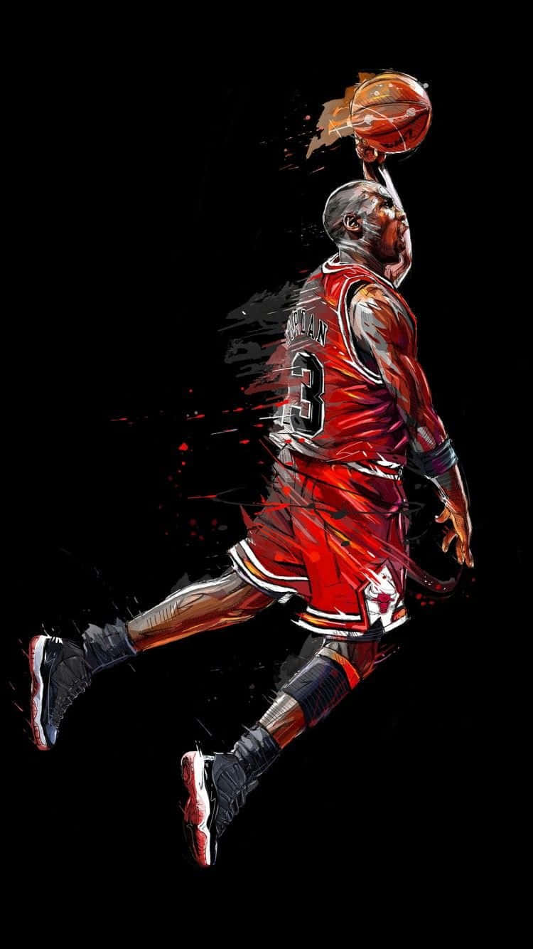 Digital iPhone-maleri af Michael Jordan Wallpapers