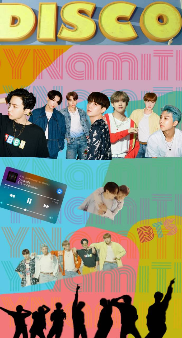 Disco æstetisk BTS Dynamite collage Wallpapers