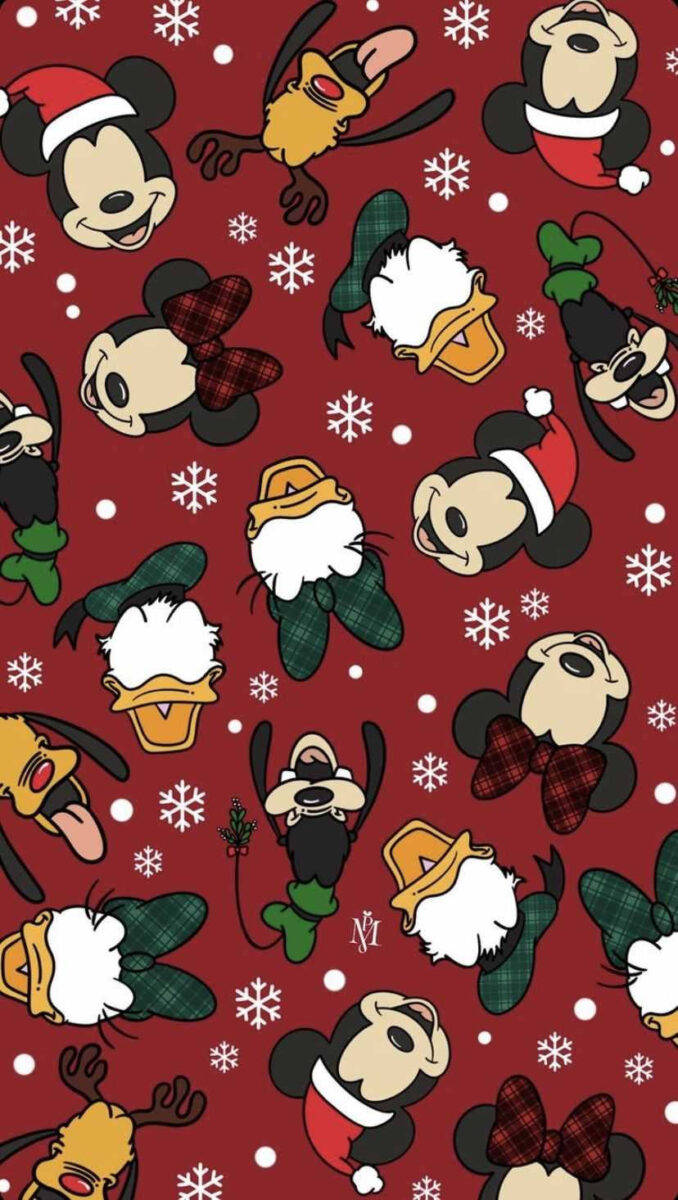 Disney jule iPhone Mickey Mouse og venner Wallpapers