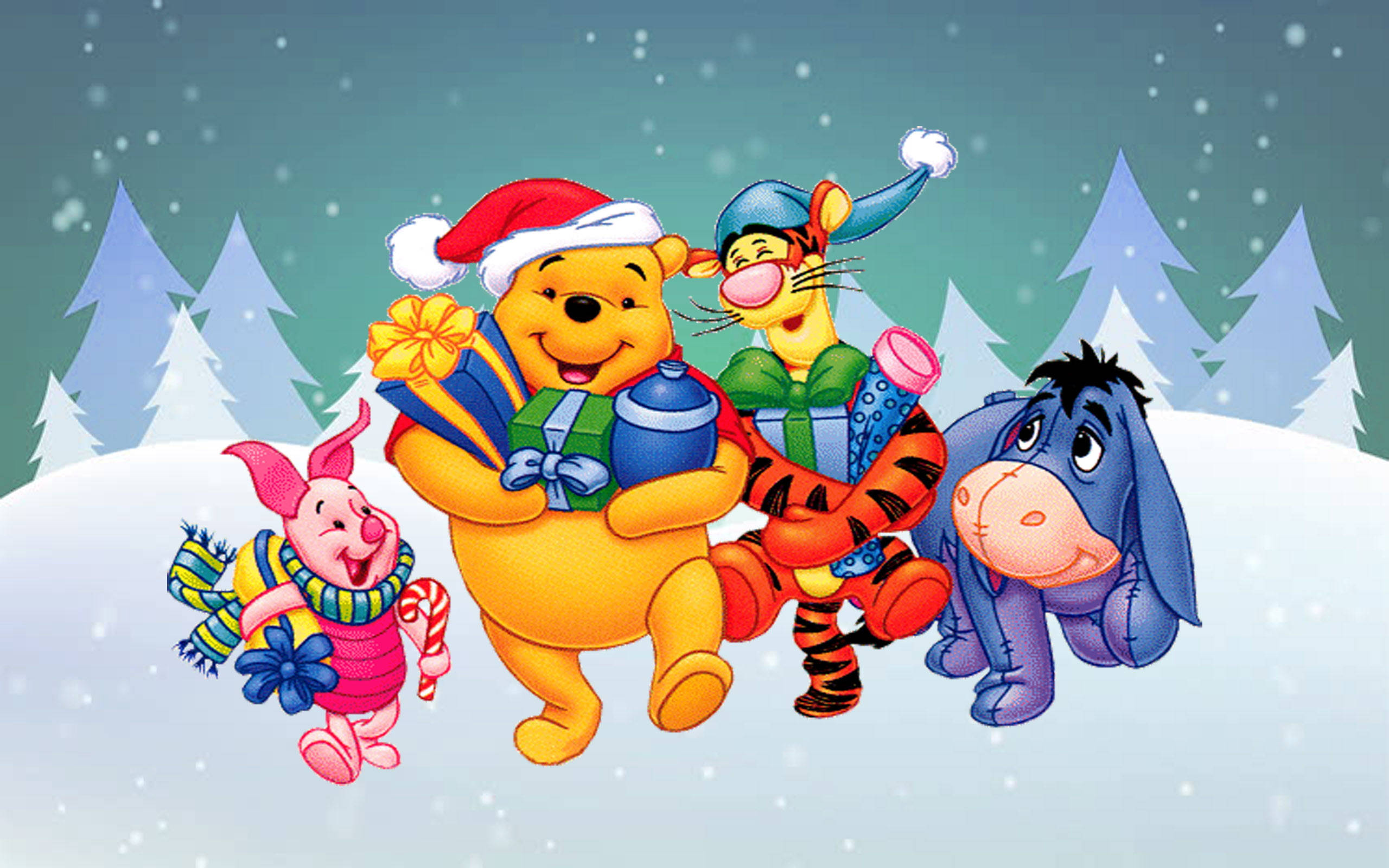 Disney Peter Plys Juletema Wallpapers