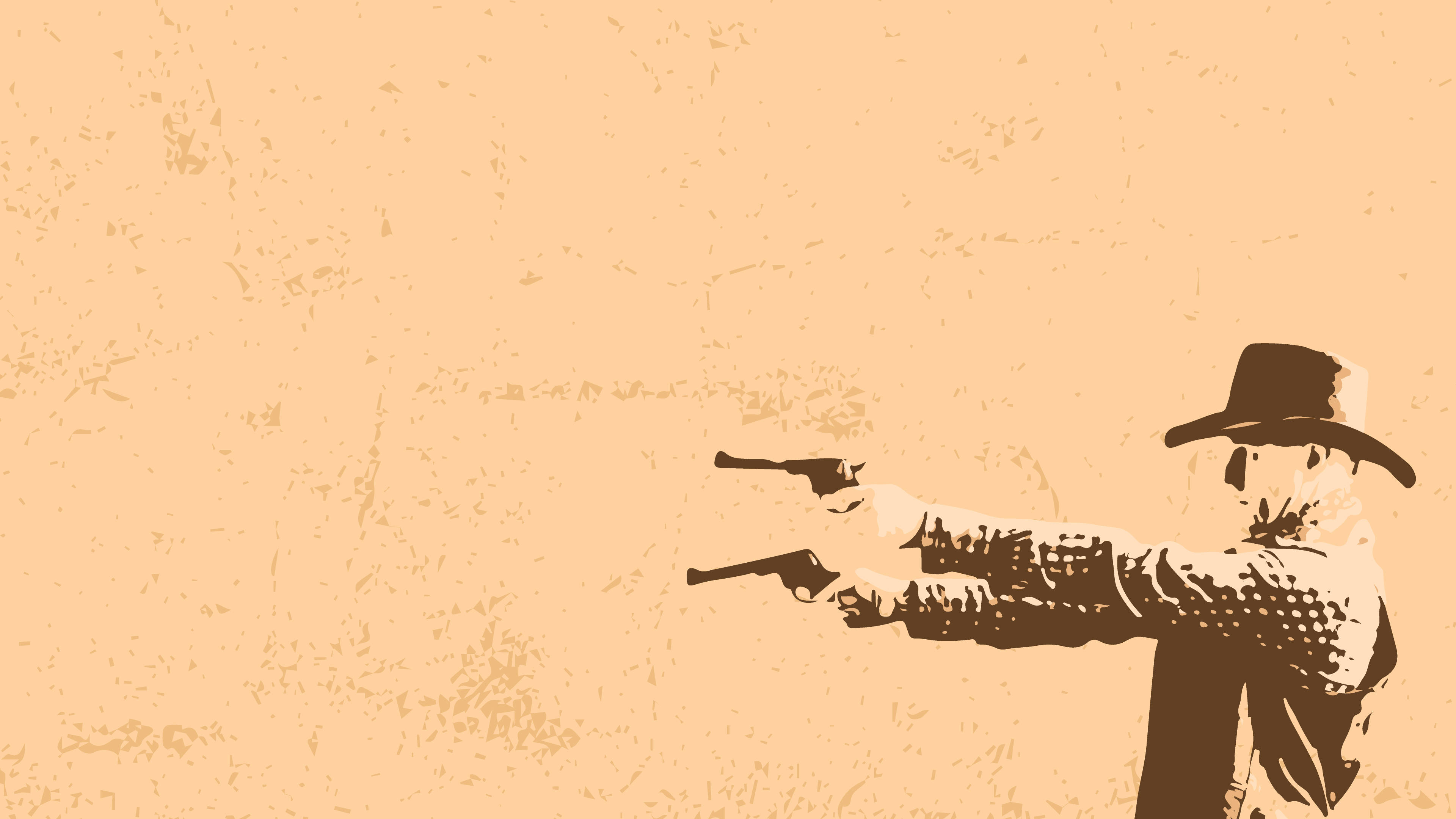 Dobbelt Revolver Western Æstetik Wallpapers
