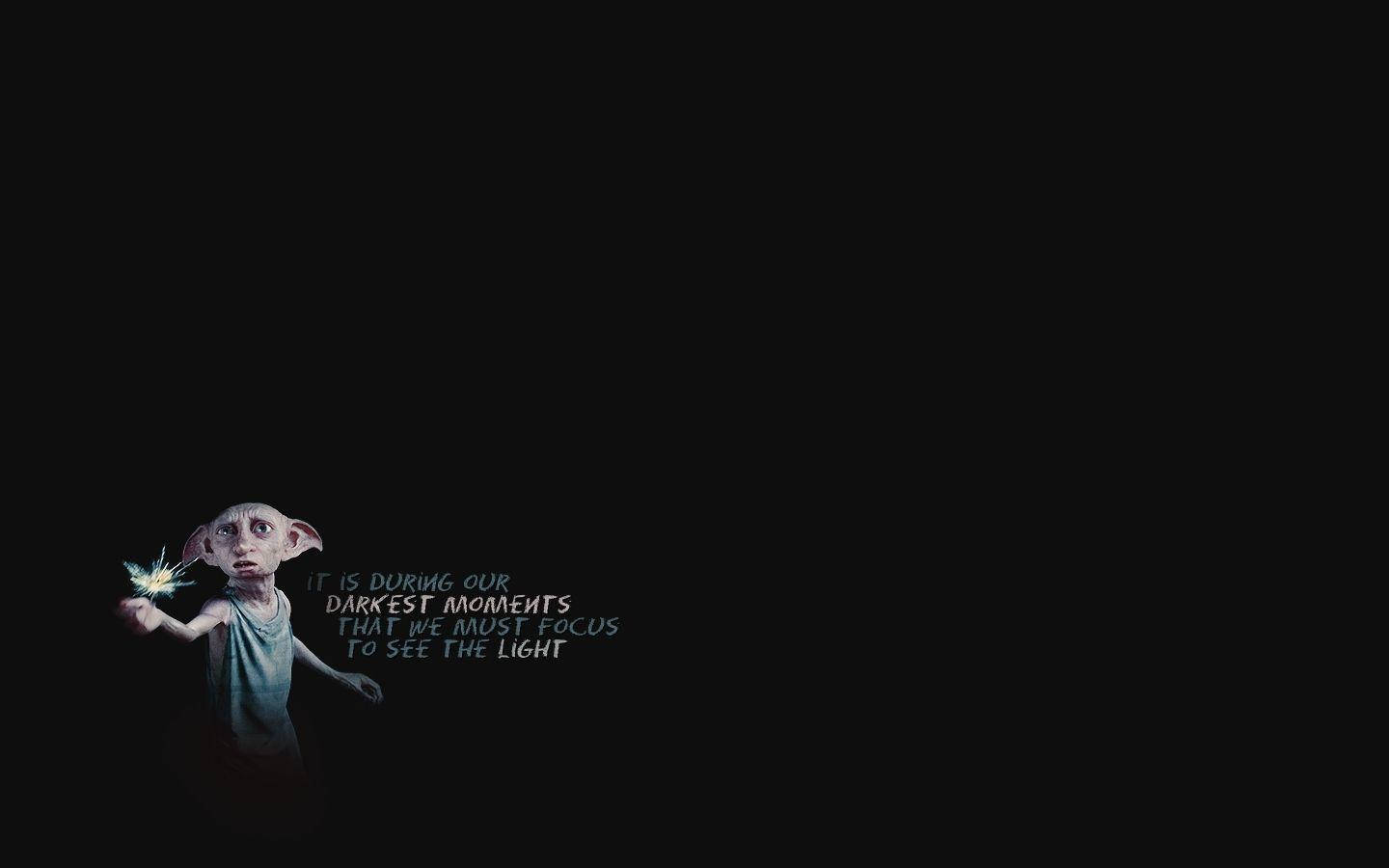 Dobby The Elf Inspirerende Citat Wallpapers