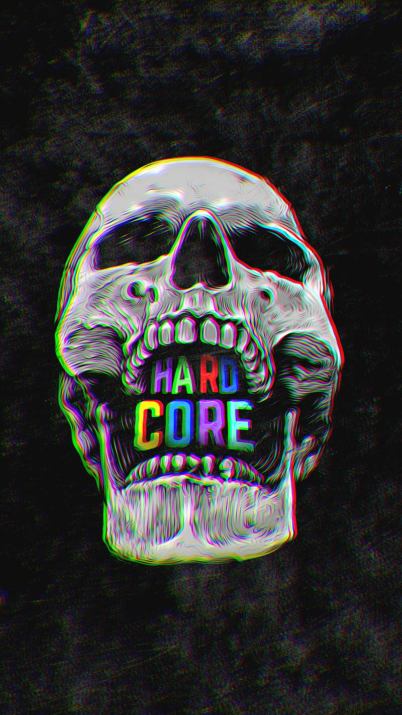 Dødningehoved Hardcore Trippy Æstetik Wallpapers